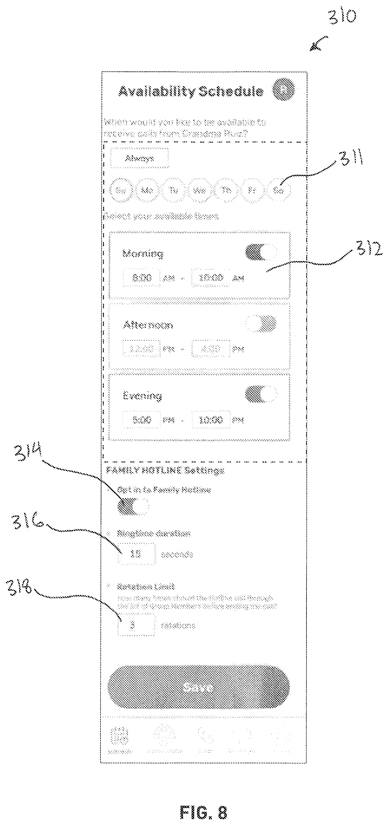Patent US12101577 Figure 8 – System for automated audio and/or video communication and related methods