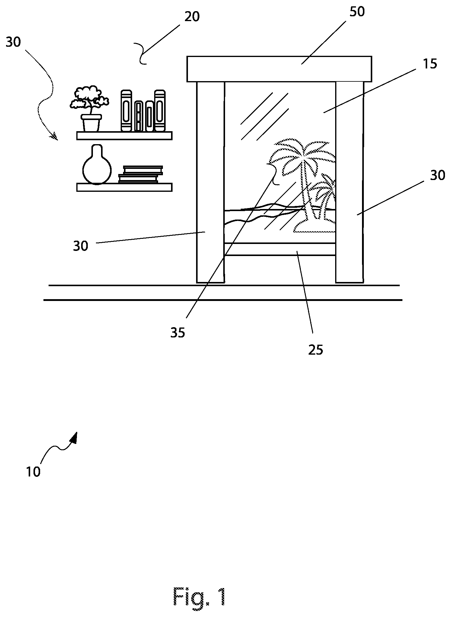 Patent US12101579 Figure 1 – Live projected display panel system