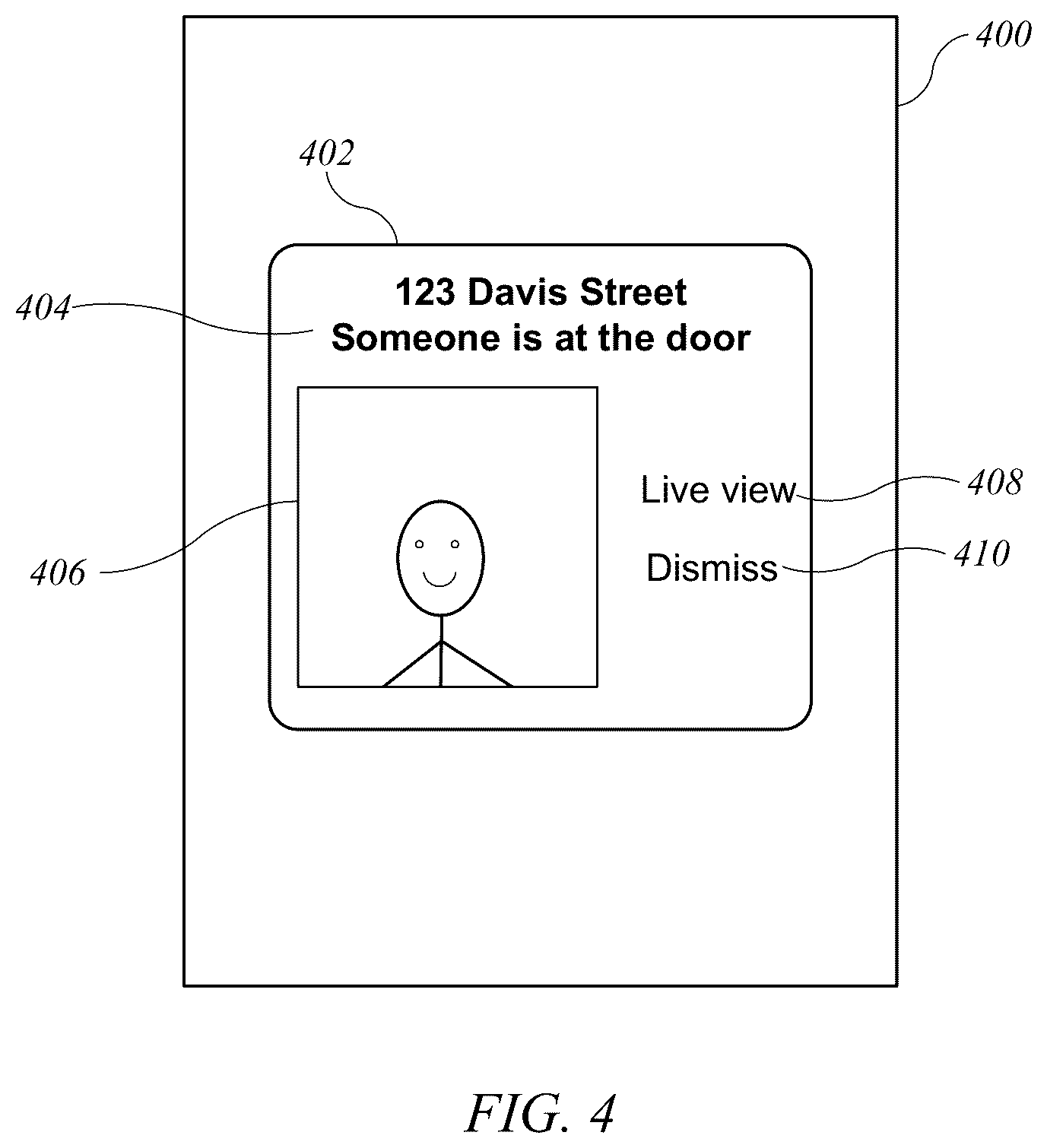 Patent US12101582 Figure 4 – Integrated accessory control user interface