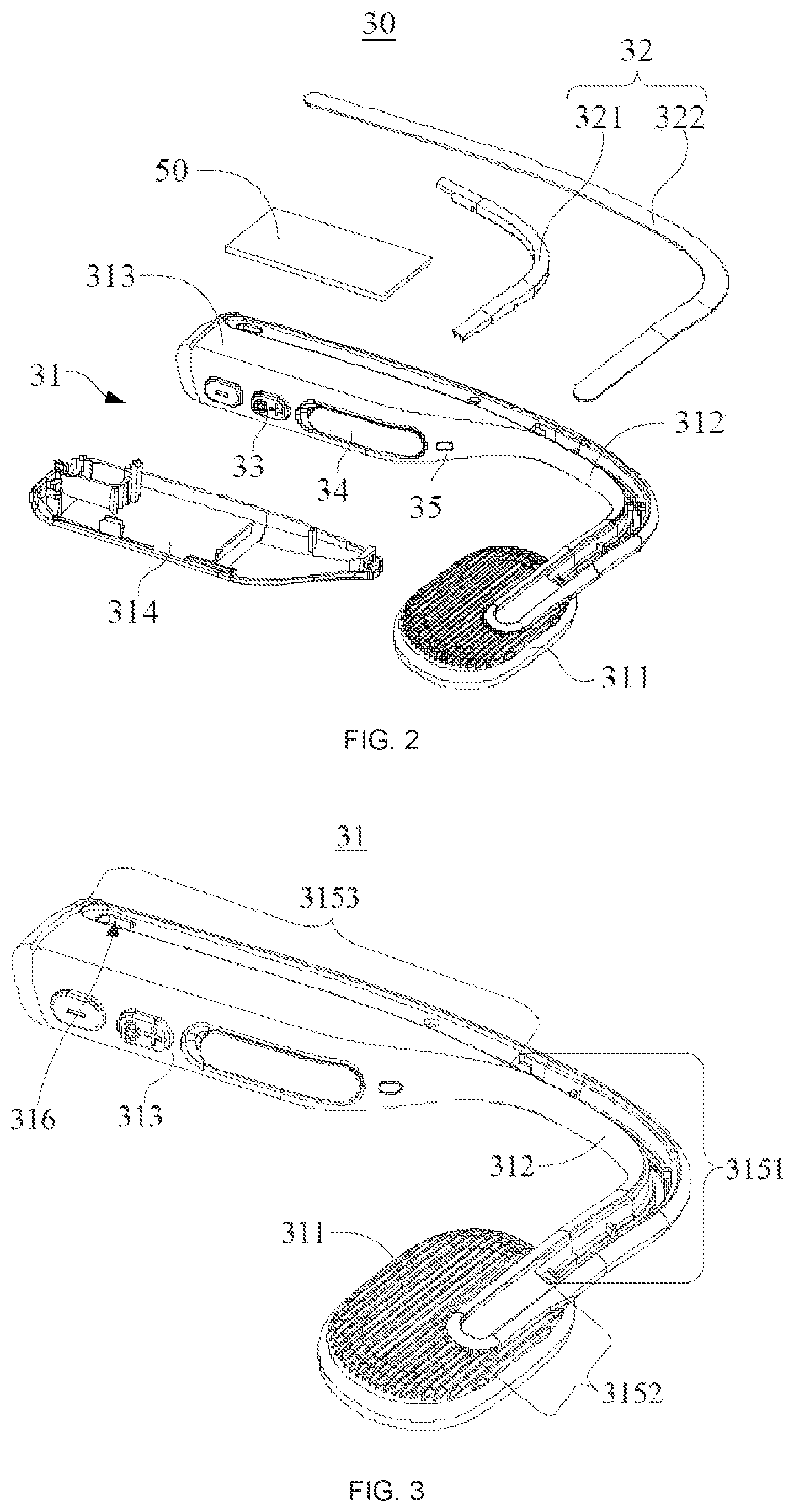Patent US12101593 Figure 2 – Bone conduction earphones