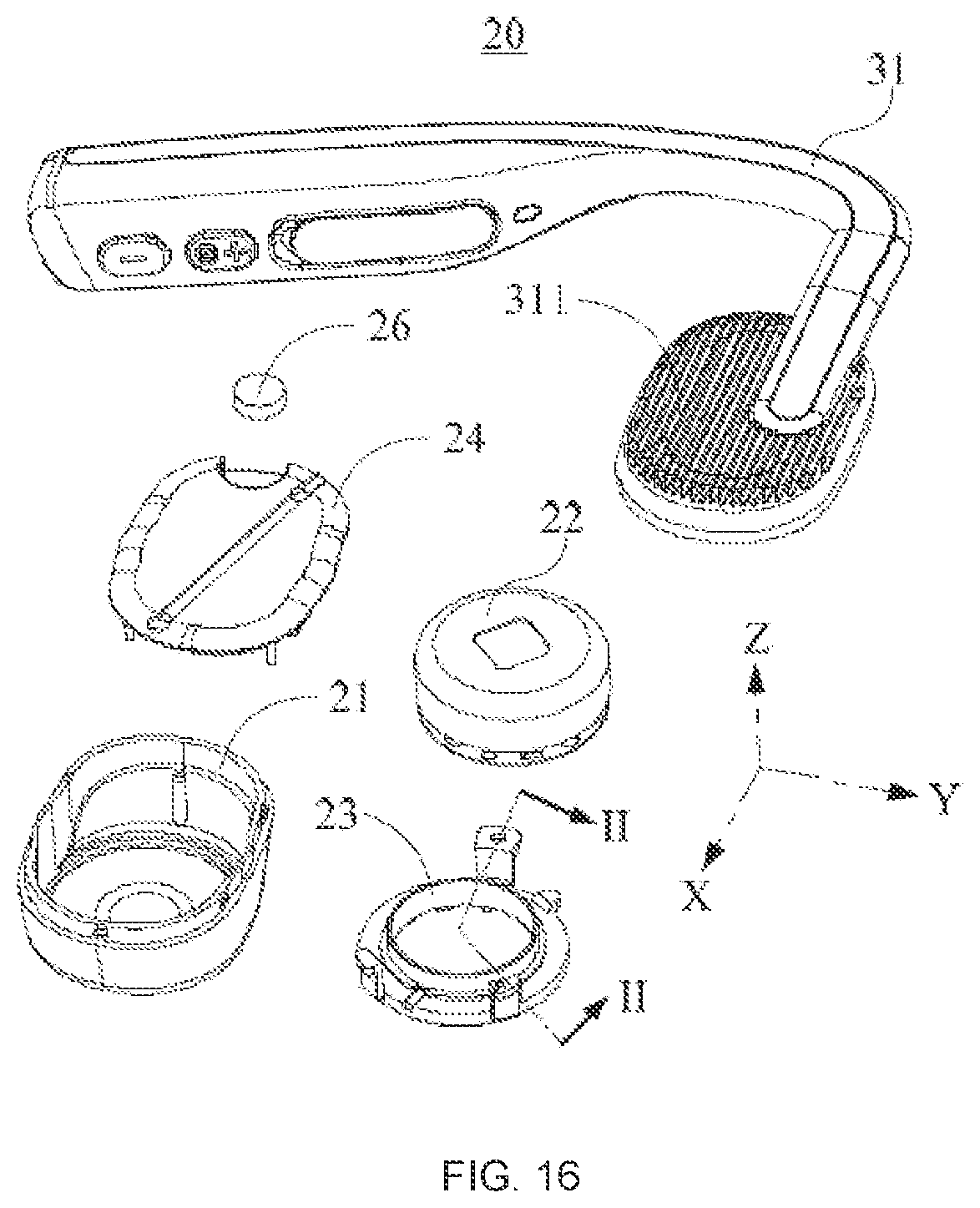 Patent US12101593 Figure 9 – Bone conduction earphones