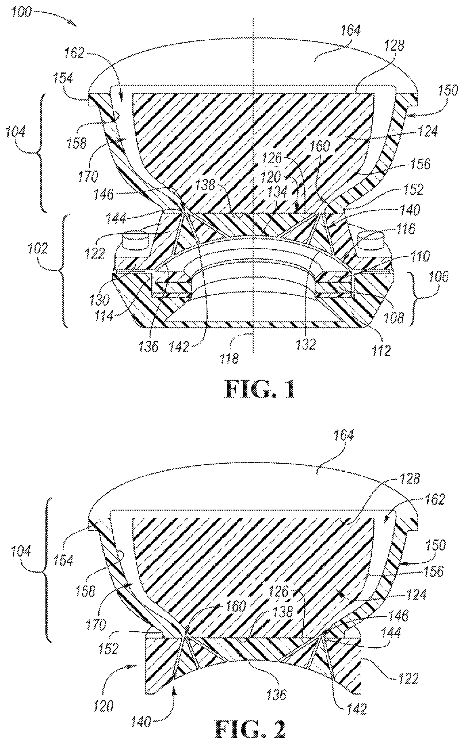 Patent US12101598 Figure 1 – Compression driver with dome diaphragm and annular exit