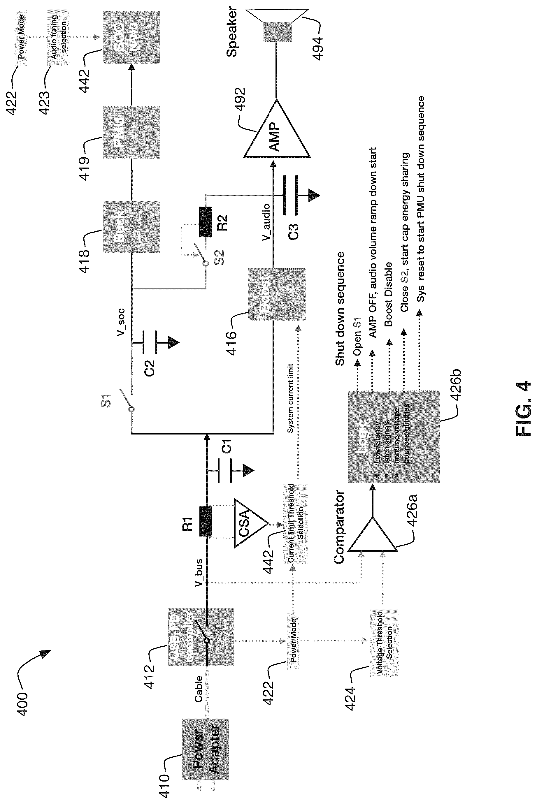 Patent US12101612 Figure 3 – Smart speaker power management
