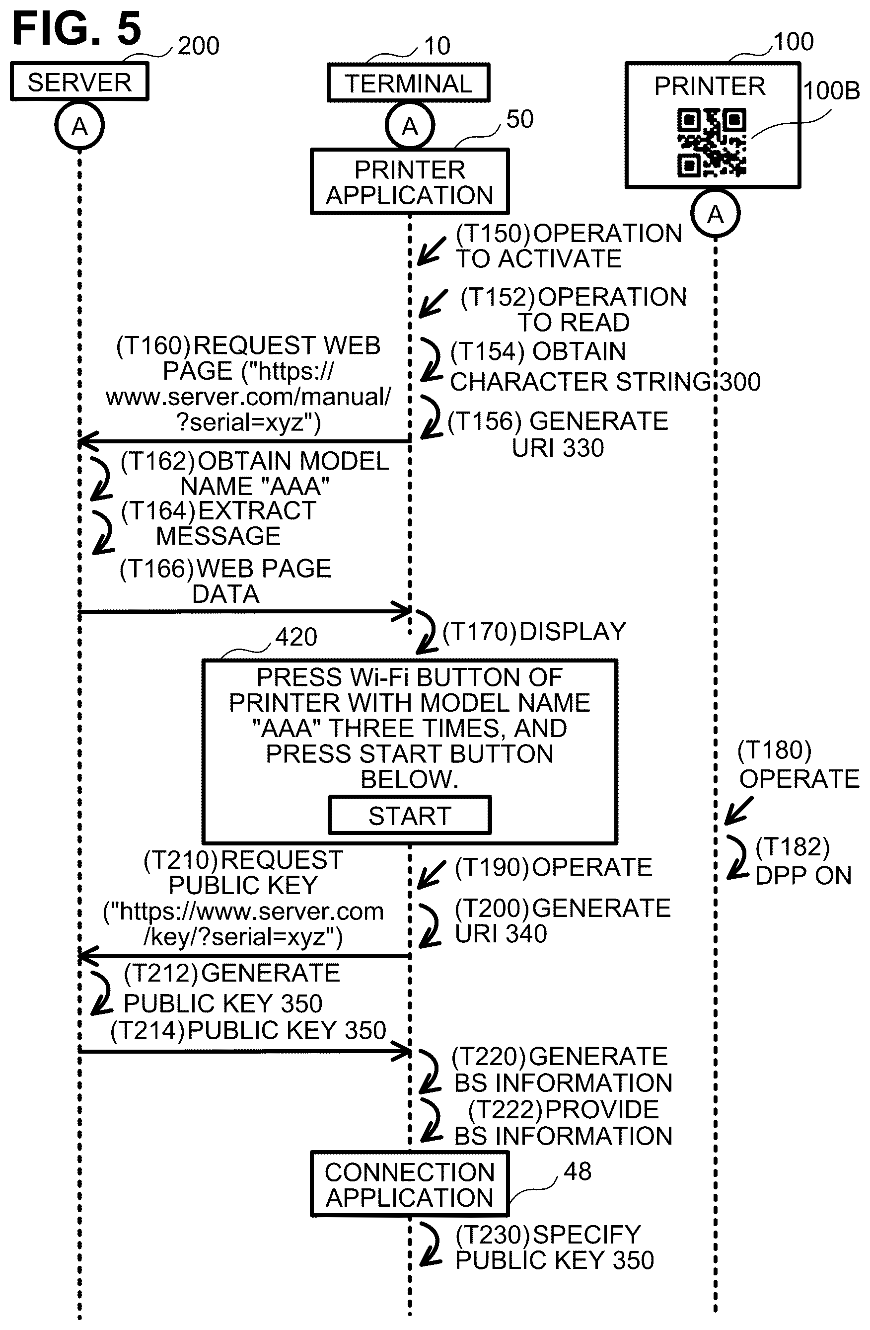 Patent US12101628 Figure 5 – Communication system, non-transitory computer-readable medium for terminal, and communication apparatus