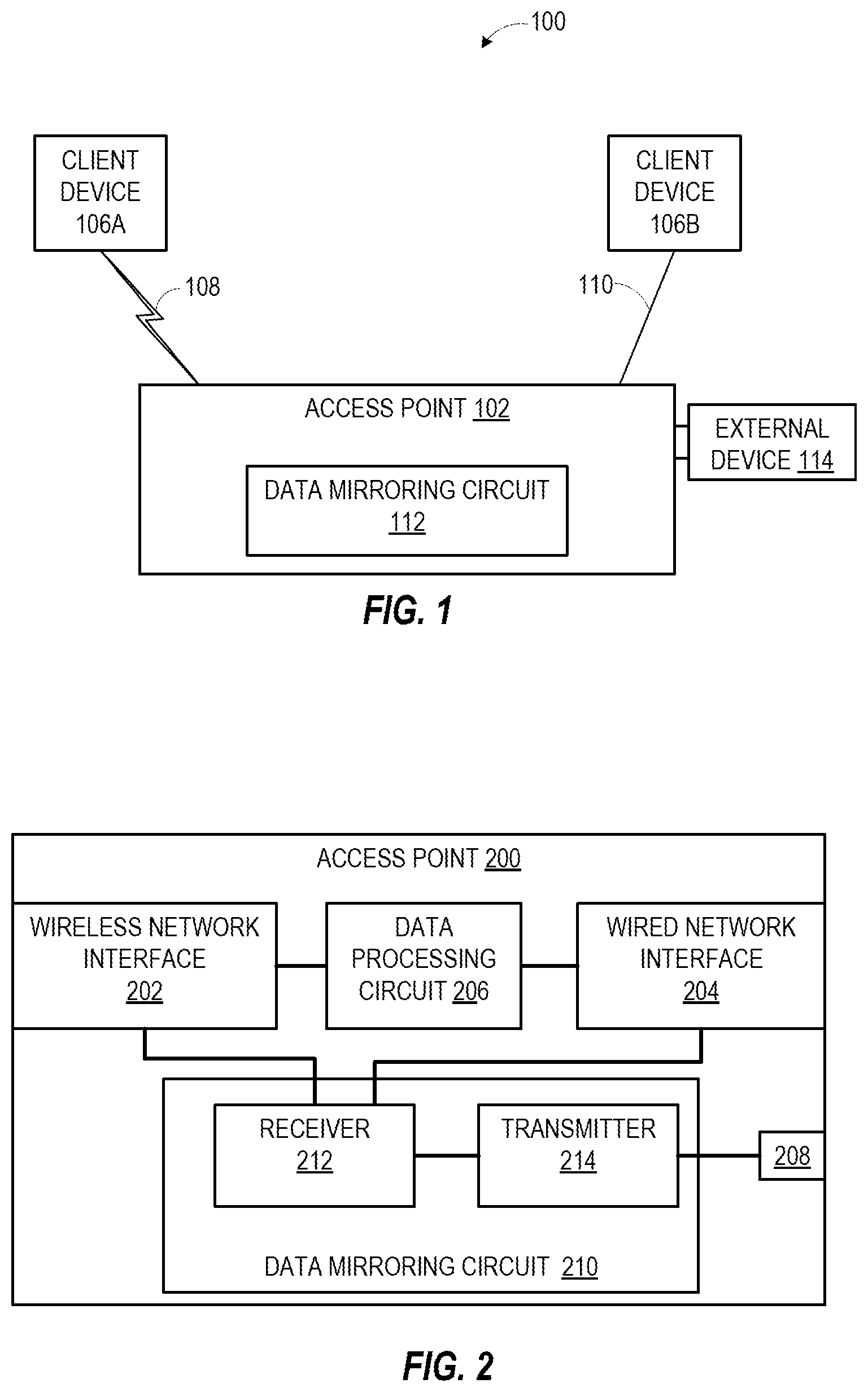 Patent US12101635 Figure 1 – Access point capable of mirroring wired and wireless data traffic