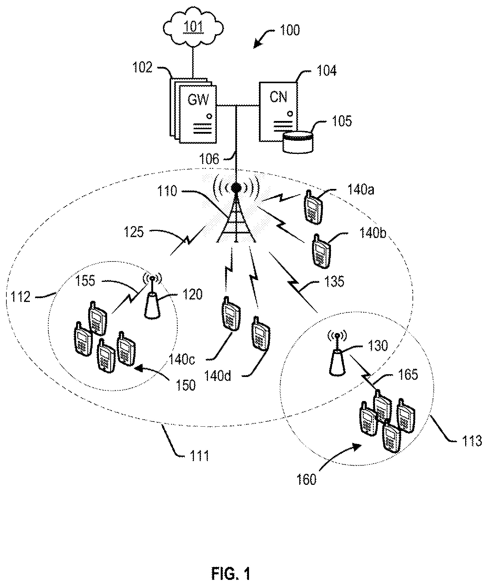 Patent US12101642 Figure 1 – Systems and methods for updating preferred nodes lists for wireless devices in a wireless network