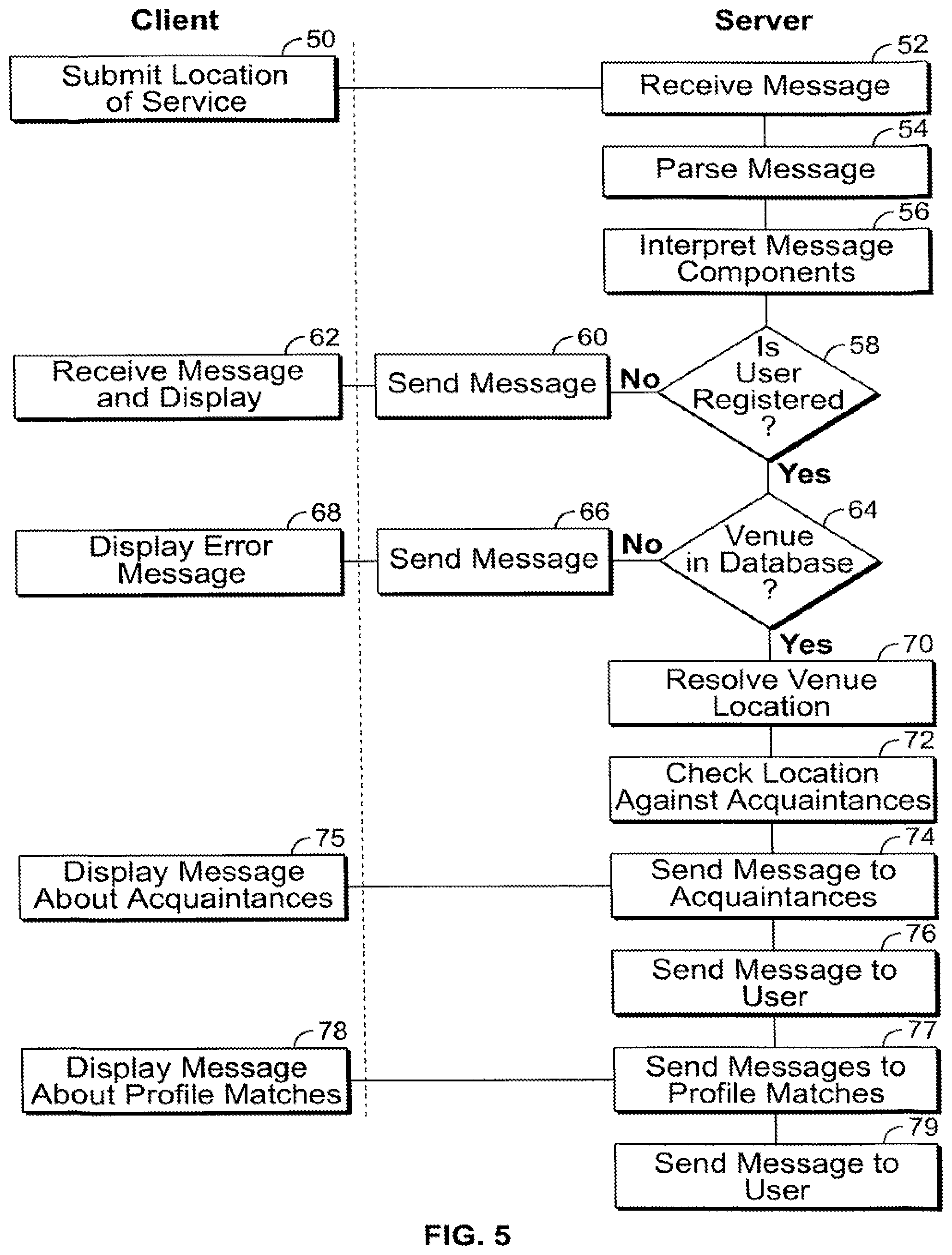 Patent US12101695 Figure 5 – Location-based social software for mobile devices