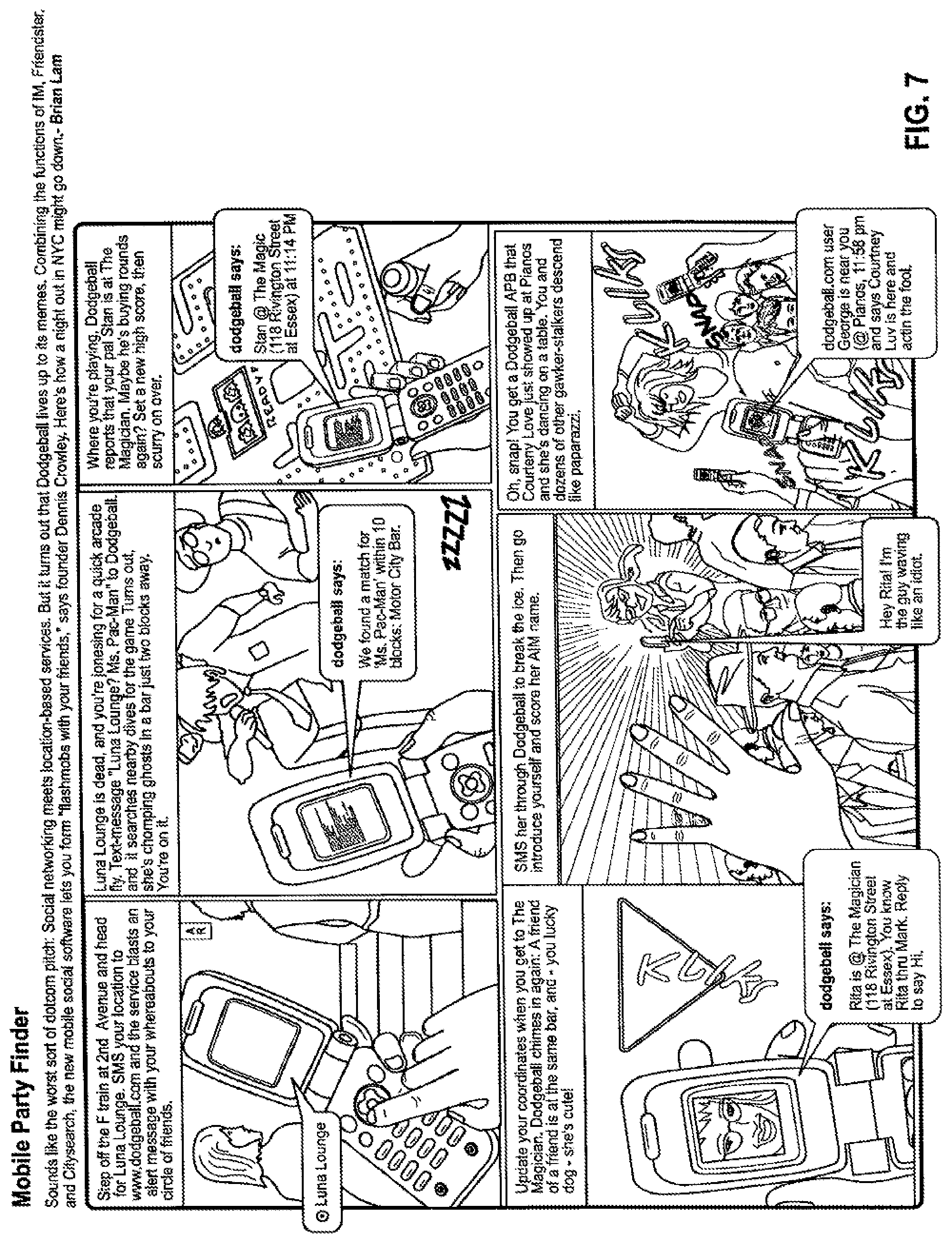 Patent US12101695 Figure 7 – Location-based social software for mobile devices