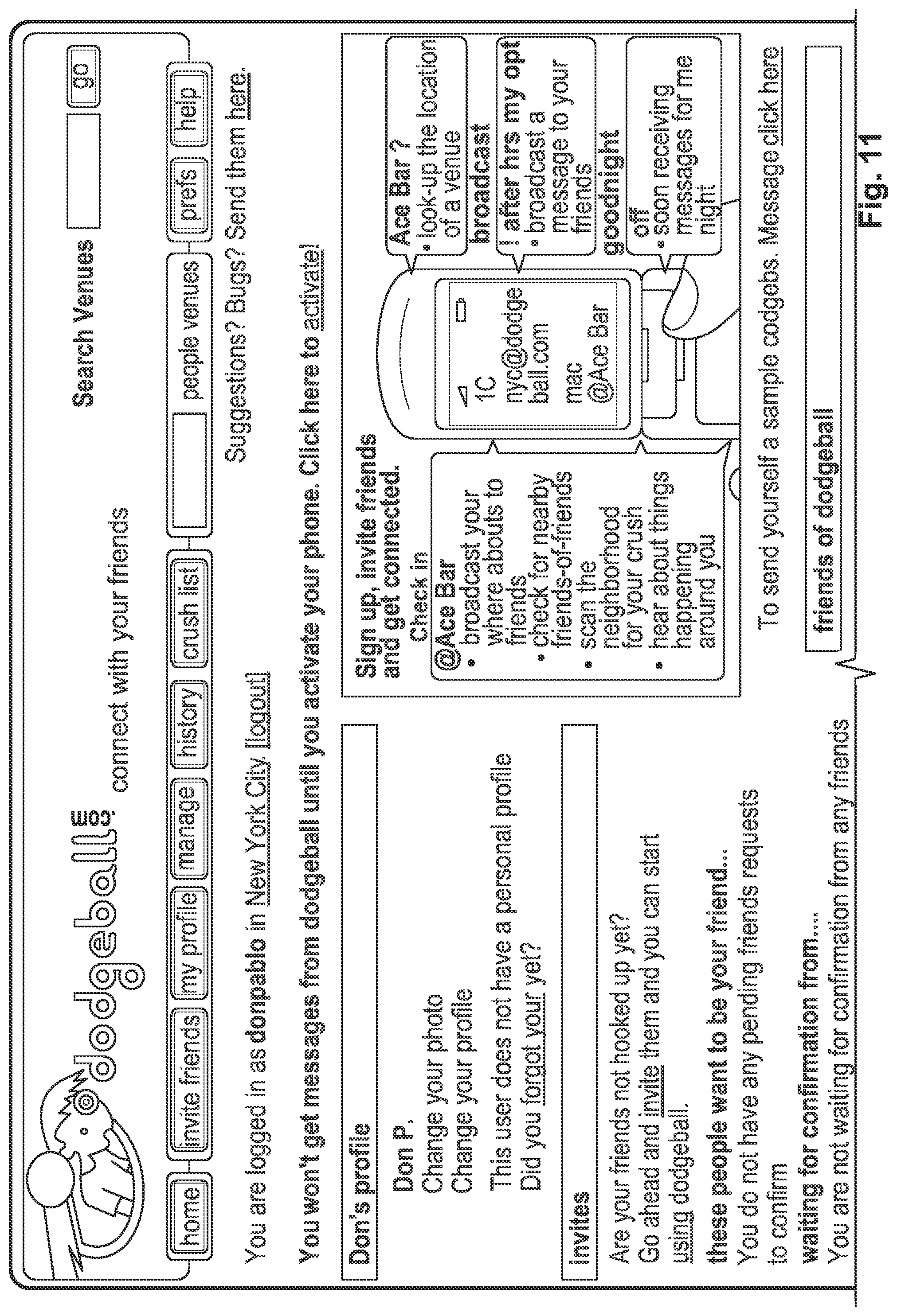 Patent US12101695 Figure 11 – Location-based social software for mobile devices