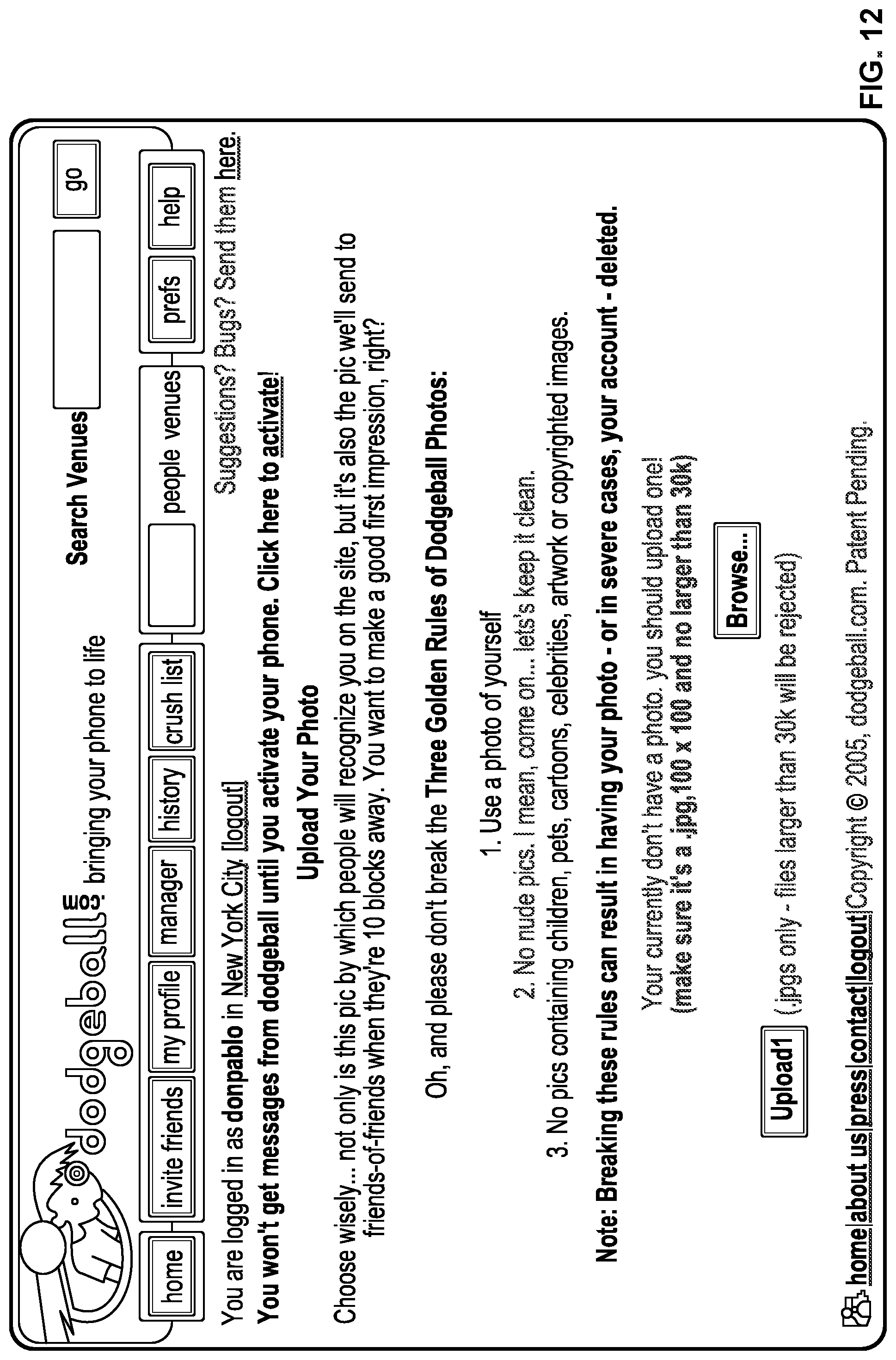 Patent US12101695 Figure 13 – Location-based social software for mobile devices