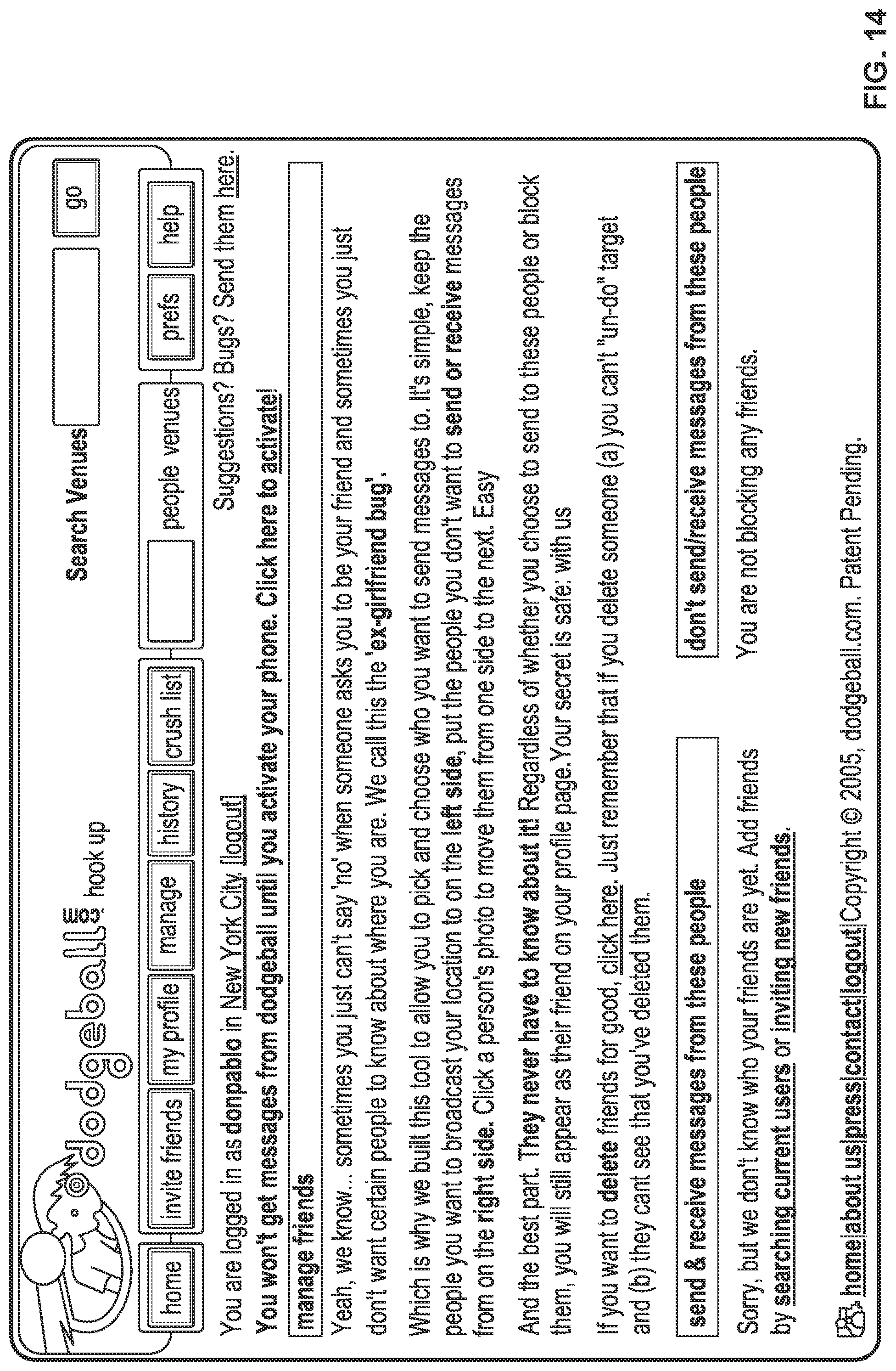 Patent US12101695 Figure 15 – Location-based social software for mobile devices