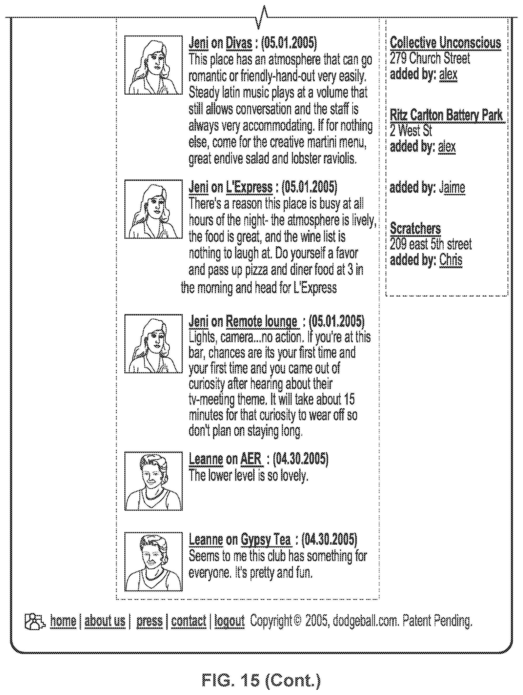 Patent US12101695 Figure 17 – Location-based social software for mobile devices