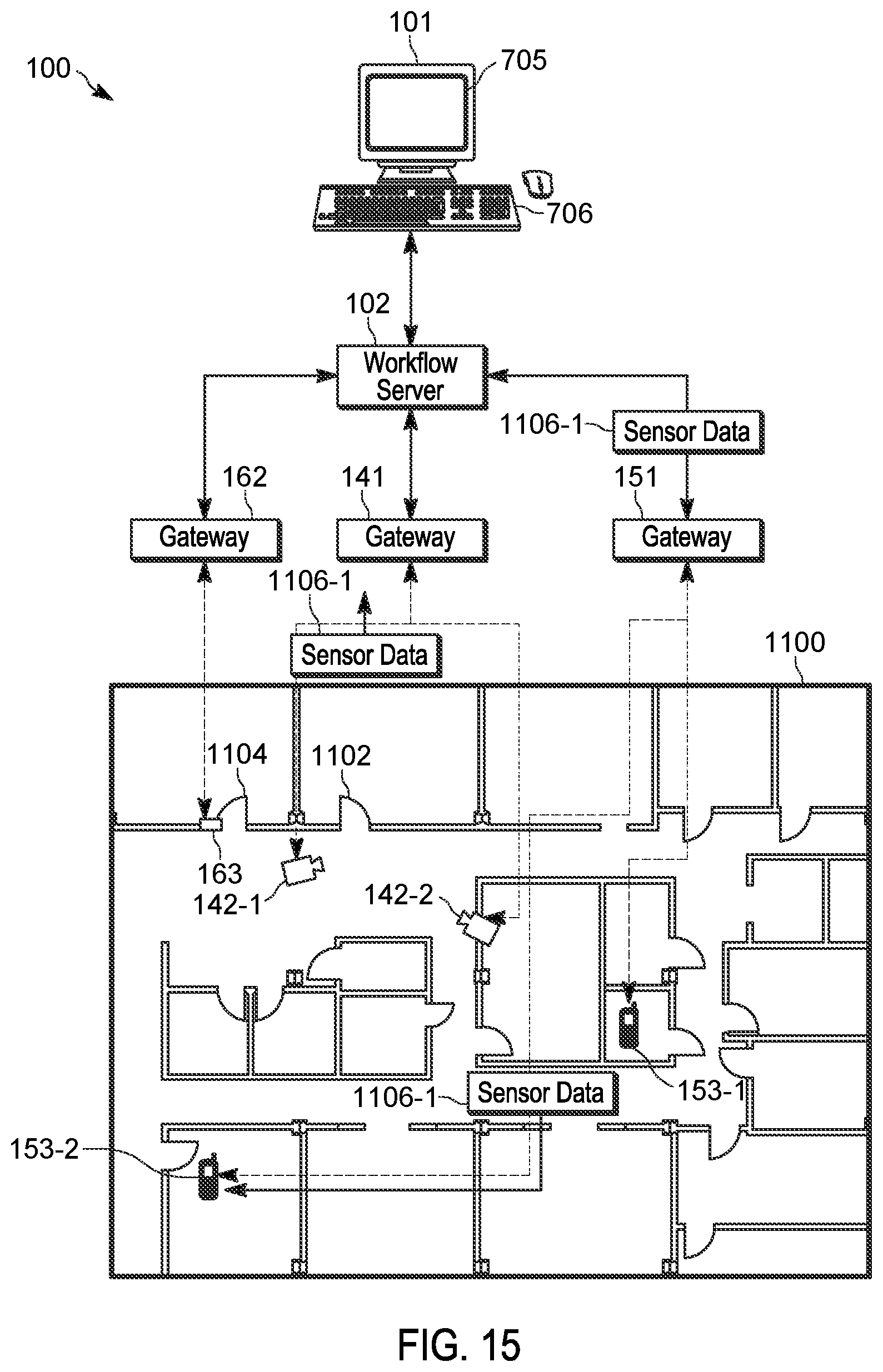 Patent US12101699 Figure 15 – Security ecosystem, device and method for communicating with communication devices based on workflow interactions