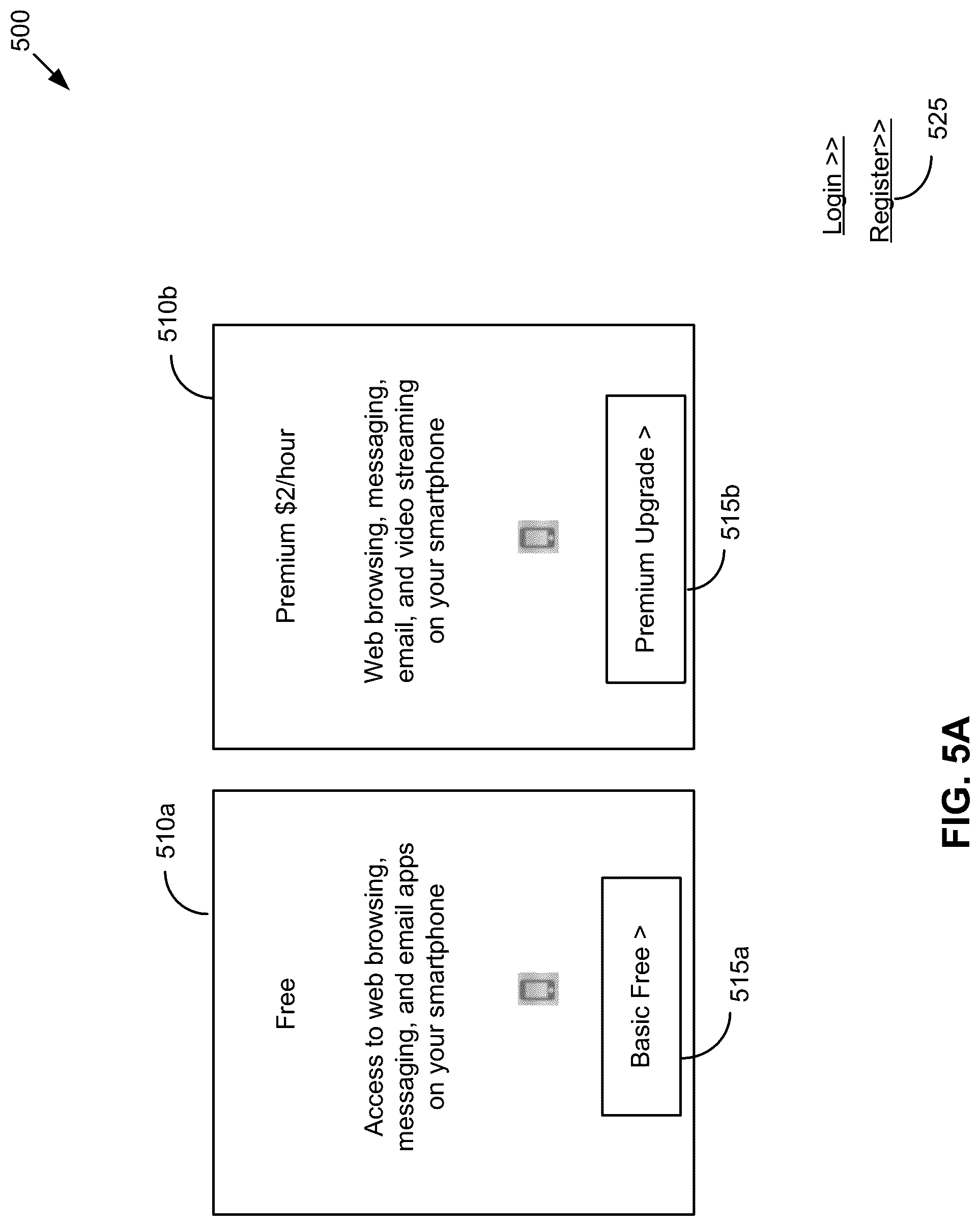 Patent US12101759 Figure 5 – Methods and systems for establishing in-flight network traffic policies for personal electronic devices