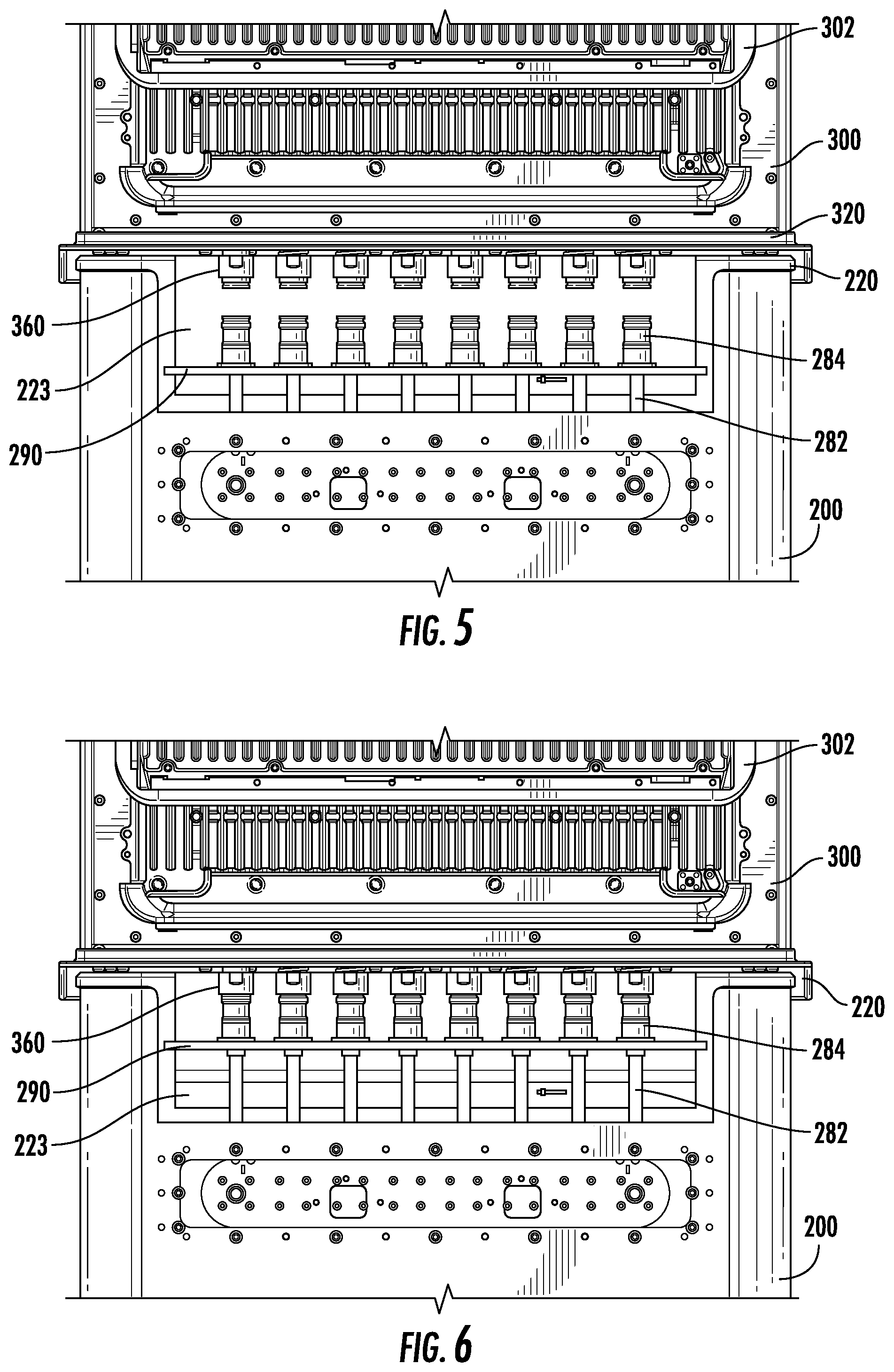 Patent US12101853 Figure 3 – Base station antenna units having arrays spanning multiple antennas that are connected by jumper cables