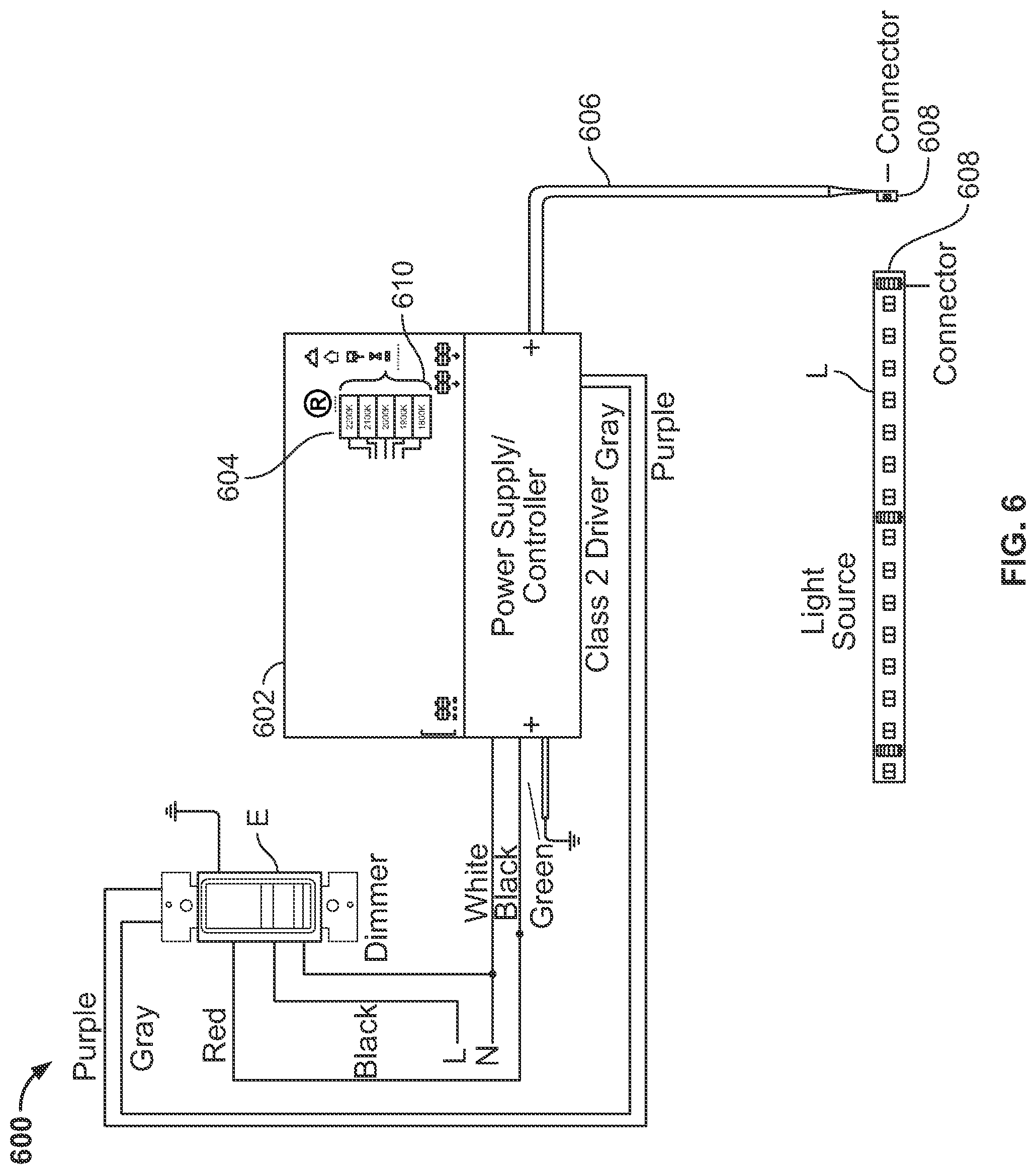 Patent US12101858 Figure 6 – Dim-to-warm lighting