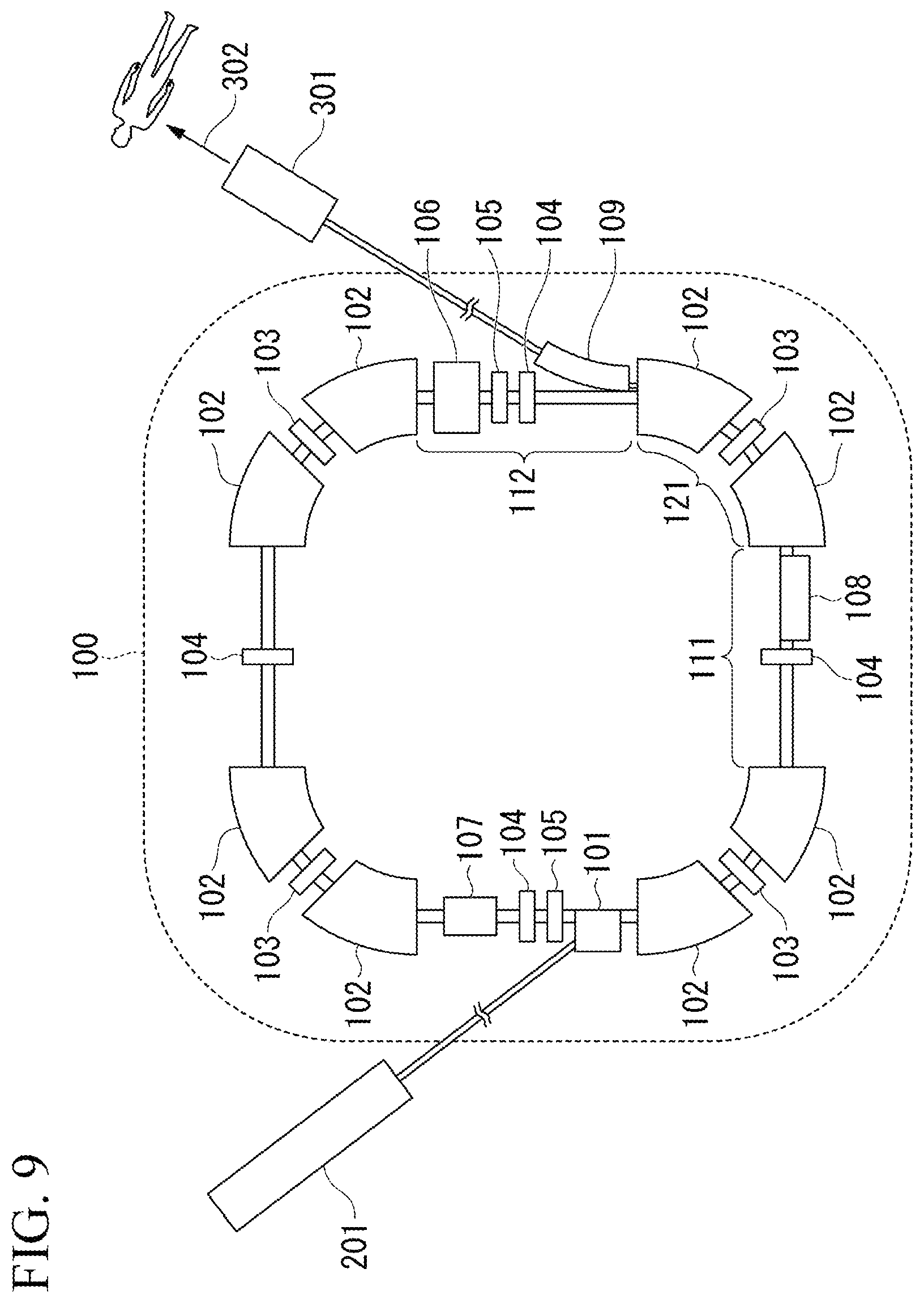Patent US12101869 Figure 8 – Particle accelerator and particle beam therapy apparatus