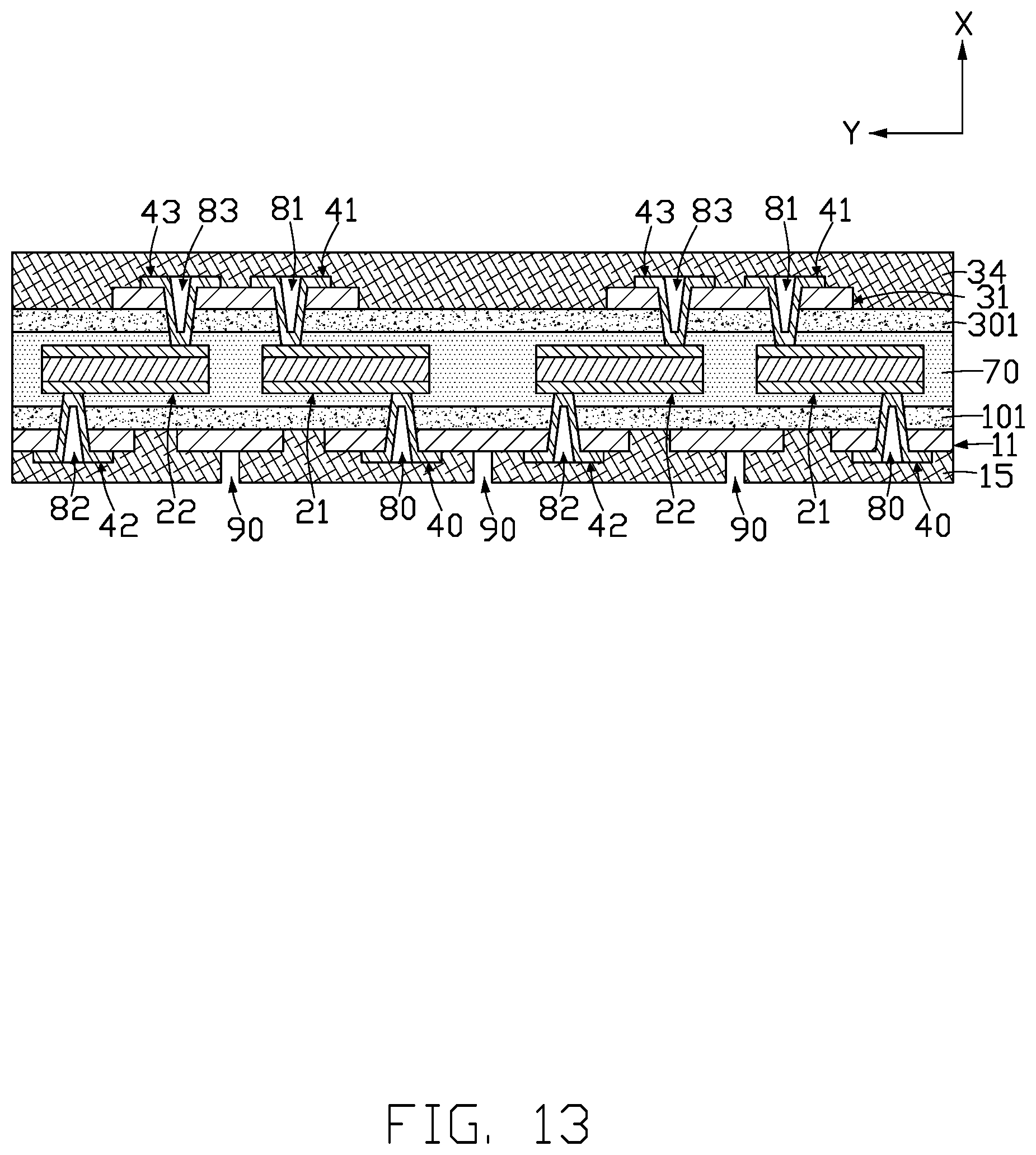 Patent US12101871 Figure 13 – Circuit board using thermocouple to dissipate generated heat and method for manufacturing the same