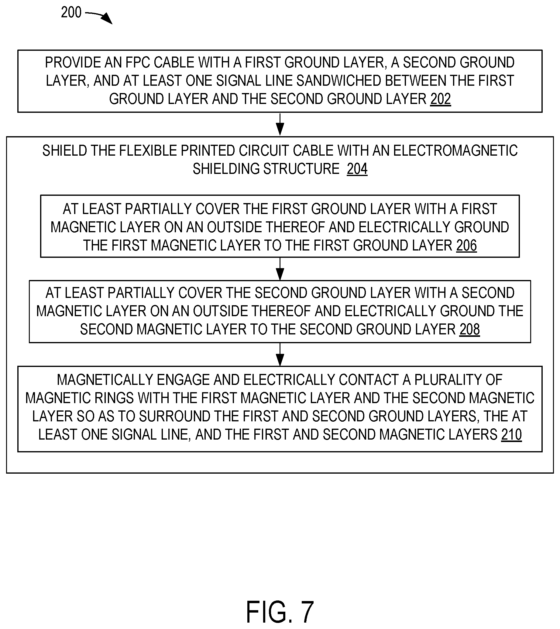 Patent US12101873 Figure 7 – Flexible printed circuit cable assembly with electromagnetic shielding