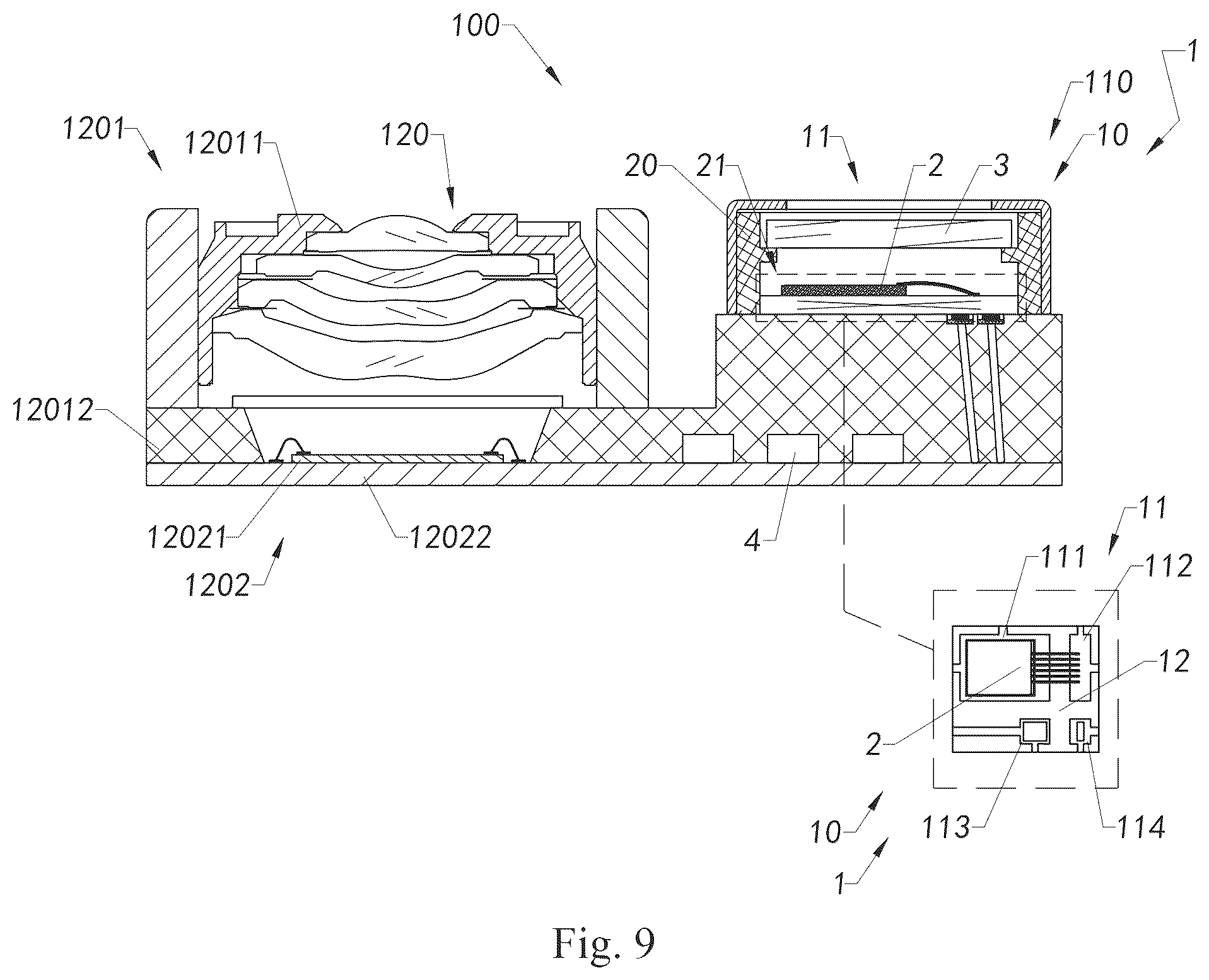 Patent US12101877 Figure 11 – Circuit board assembly and semi-finished product thereof, floodlight, camera module and application thereof