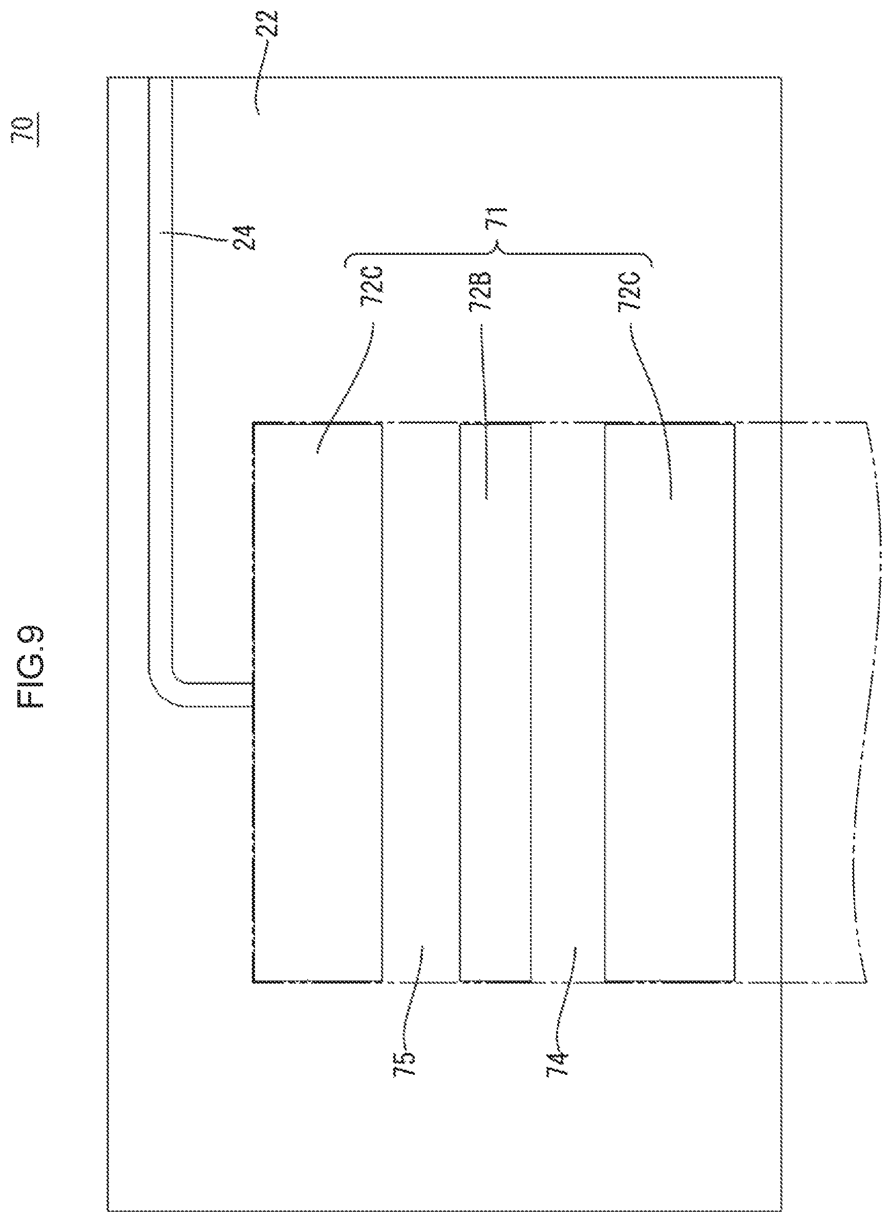 Patent US12101888 Figure 9 – Flexible printed circuit board, wiring module, flexible printed circuit board including terminal, and power storage module