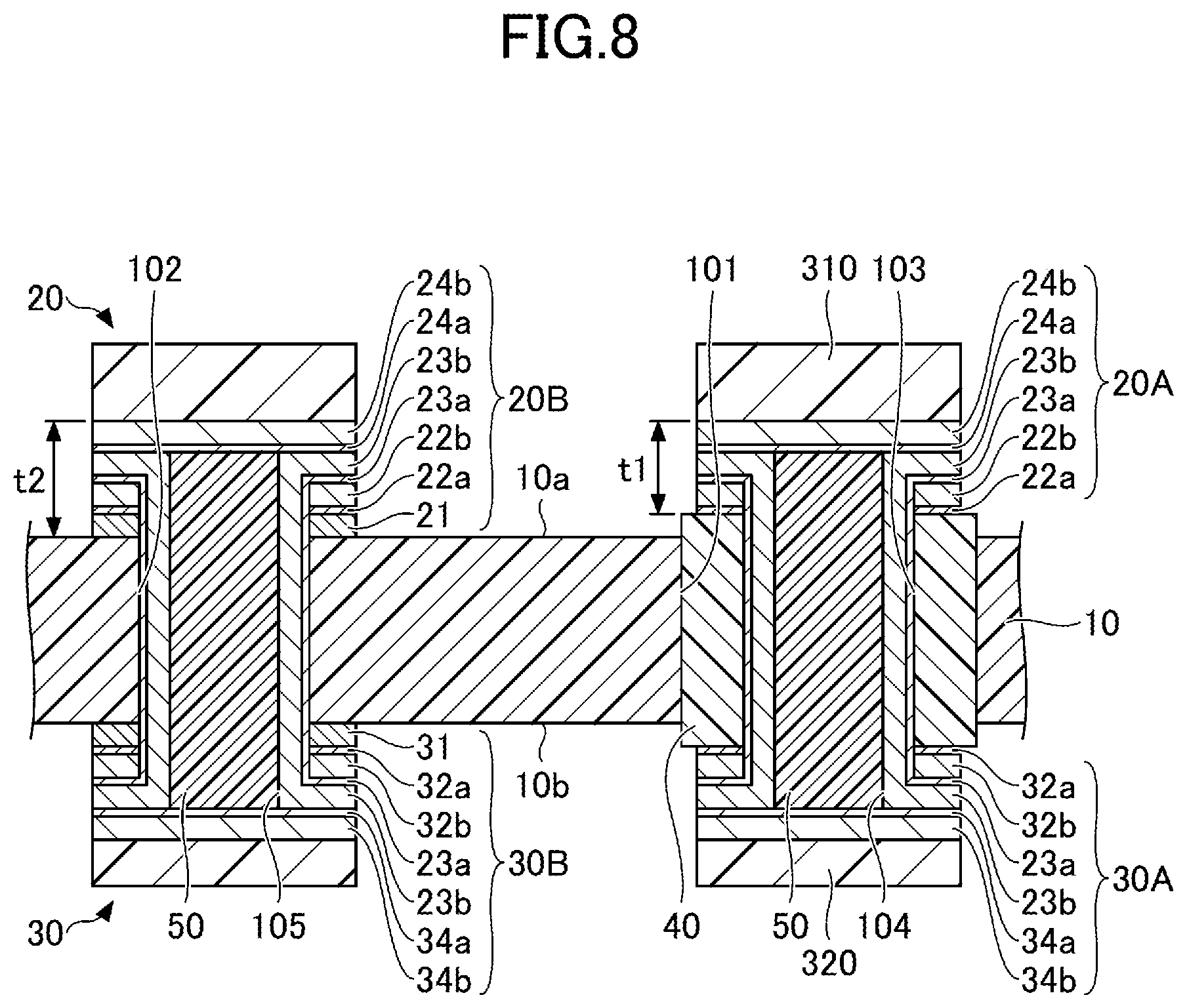 Patent US12101894 Figure 8 – Wiring board