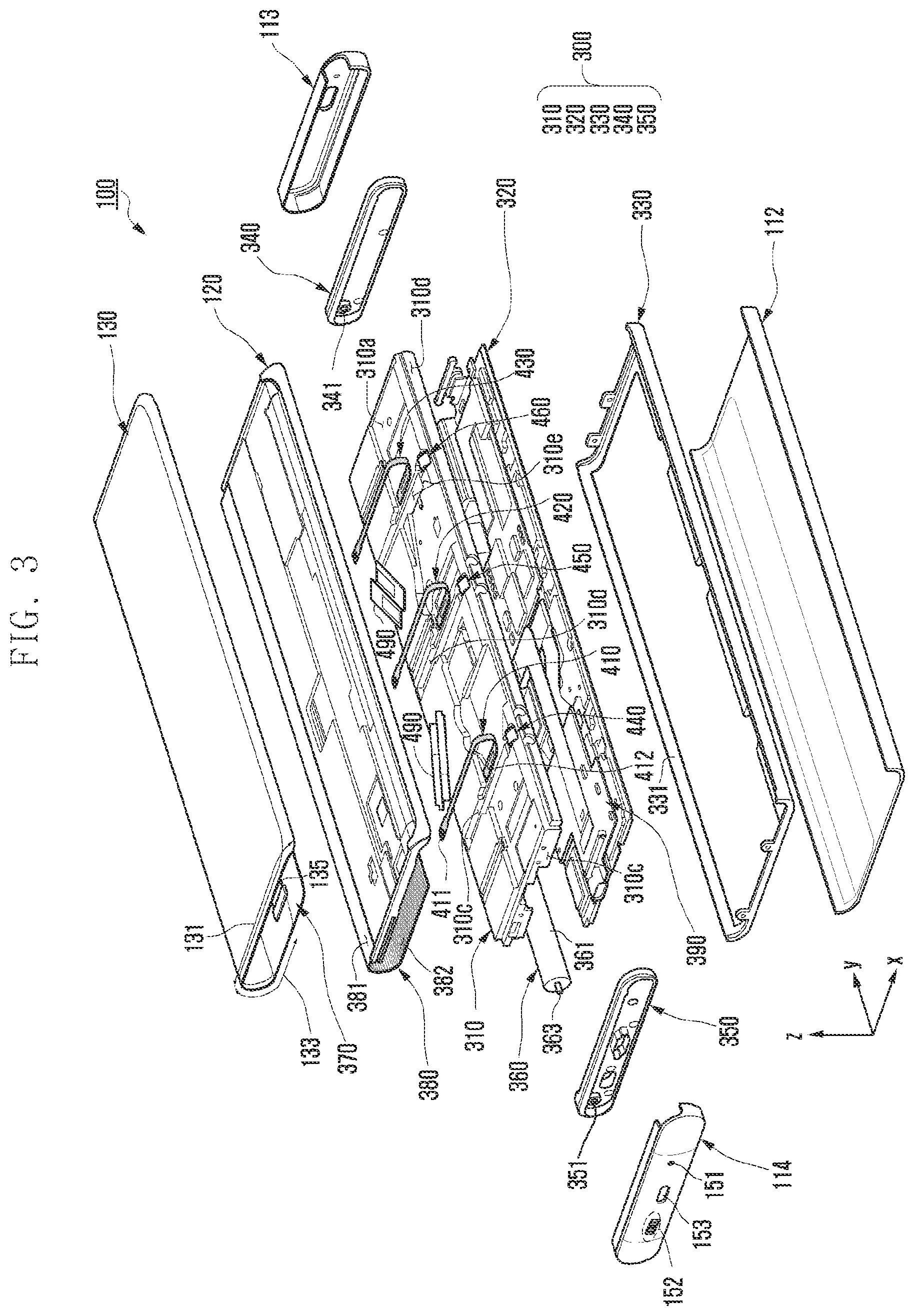Patent US12101896 Figure 5 – Electronic device including slide-out display