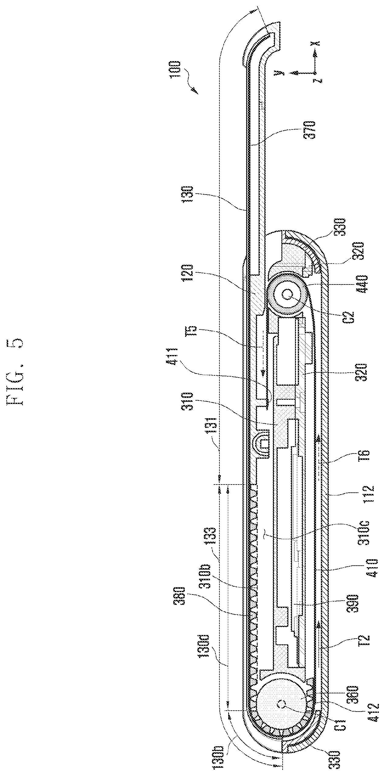 Patent US12101896 Figure 7 – Electronic device including slide-out display
