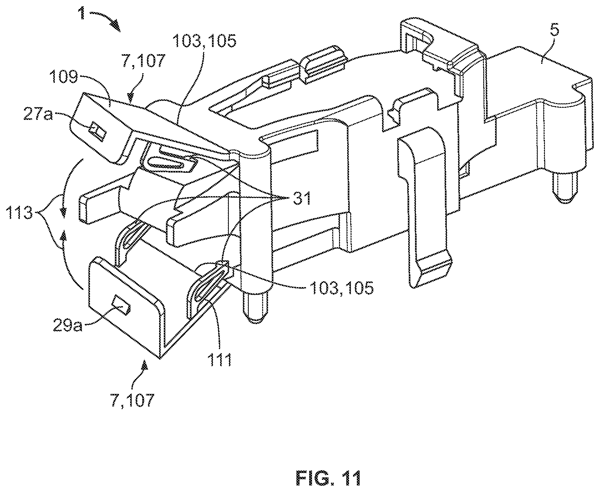 Patent US12101899 Figure 7 – Electrical element with clearance-free fixation of a plate member