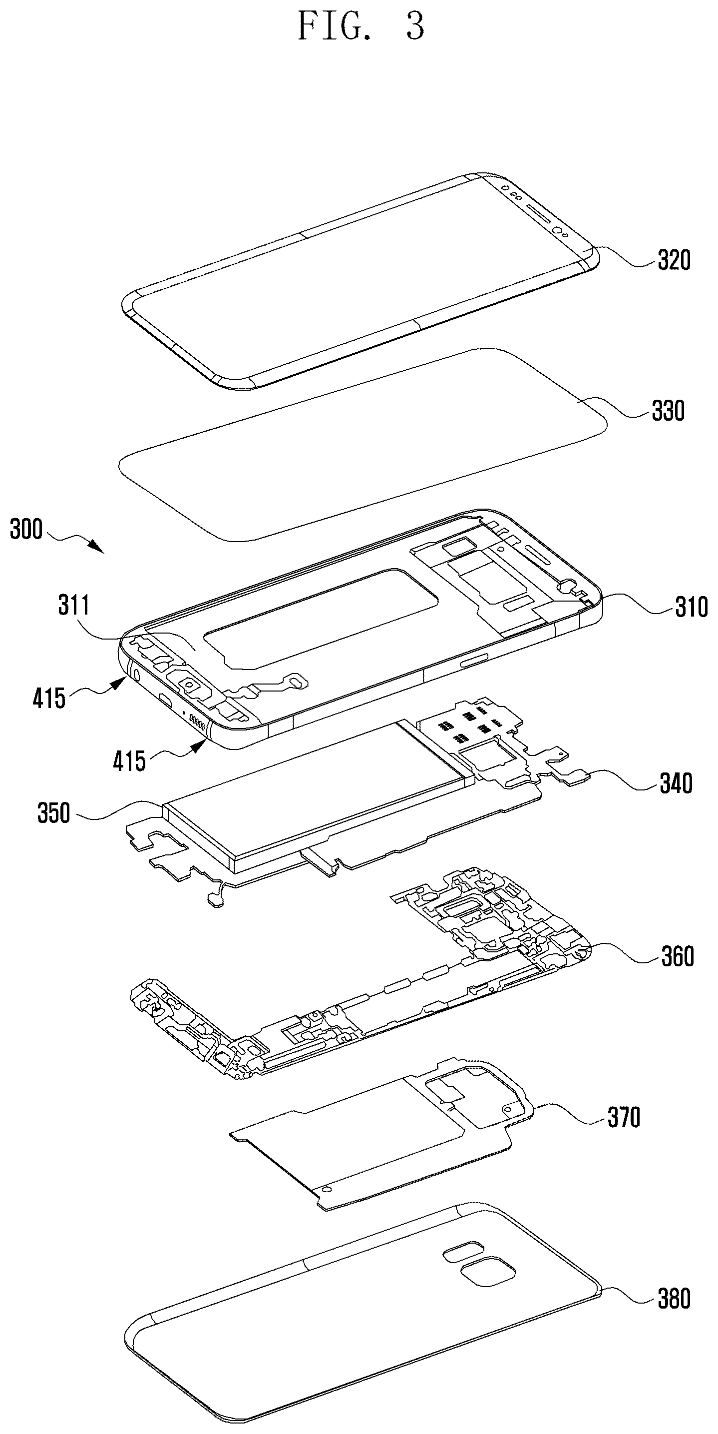 Patent US12101901 Figure 3 – Electronic device including housing and method for manufacturing the housing