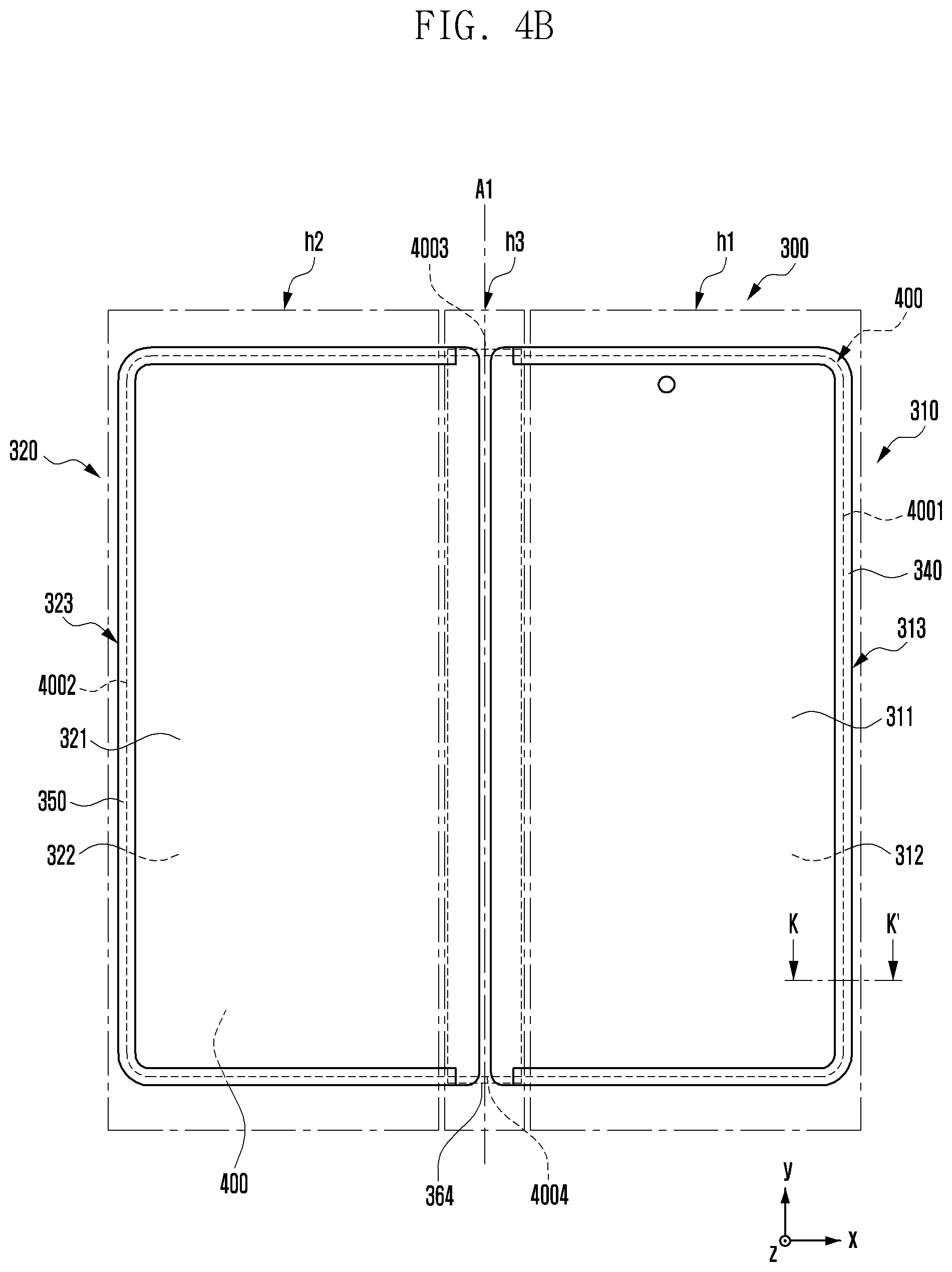 Patent US12101902 Figure 5 – Electronic device with structure to reduce damage to glass