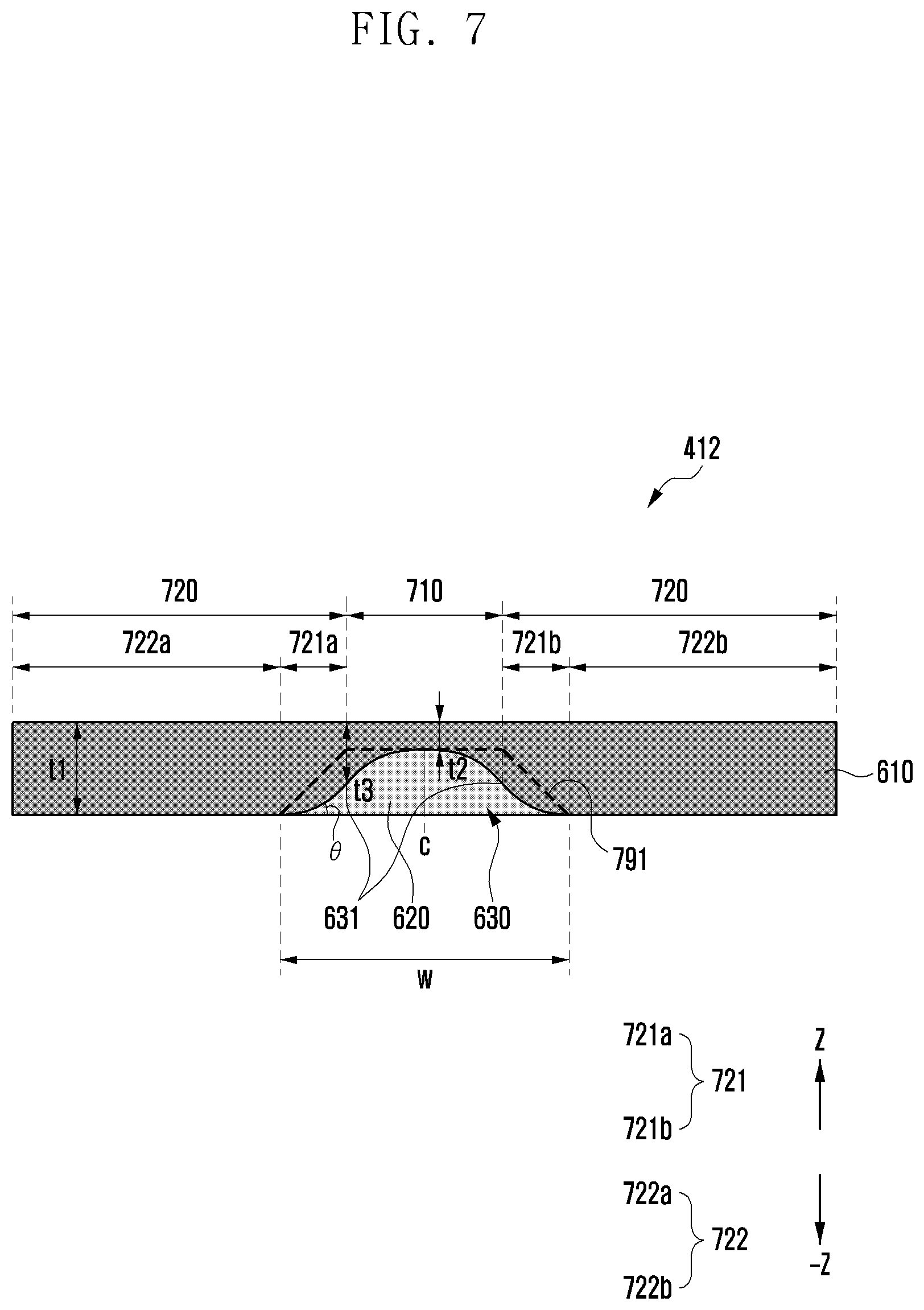 Patent US12101902 Figure 8 – Electronic device with structure to reduce damage to glass
