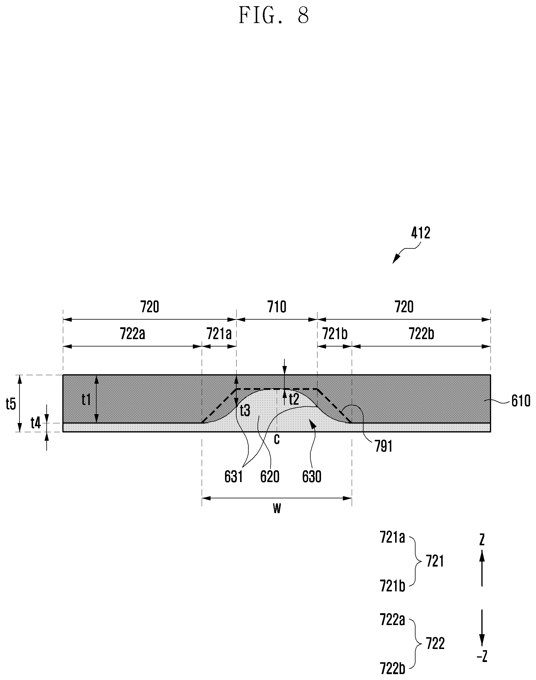 Patent US12101902 Figure 9 – Electronic device with structure to reduce damage to glass