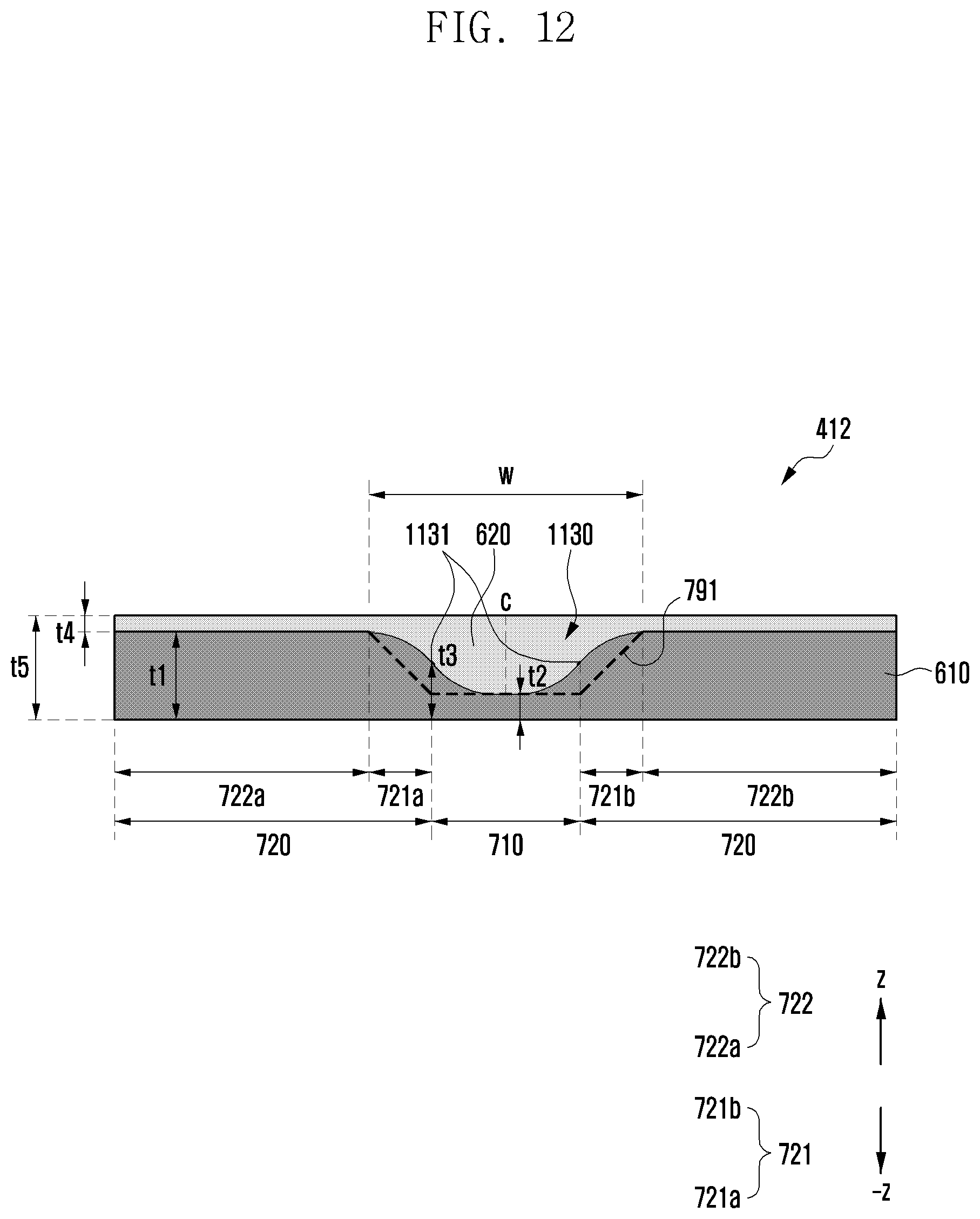 Patent US12101902 Figure 13 – Electronic device with structure to reduce damage to glass