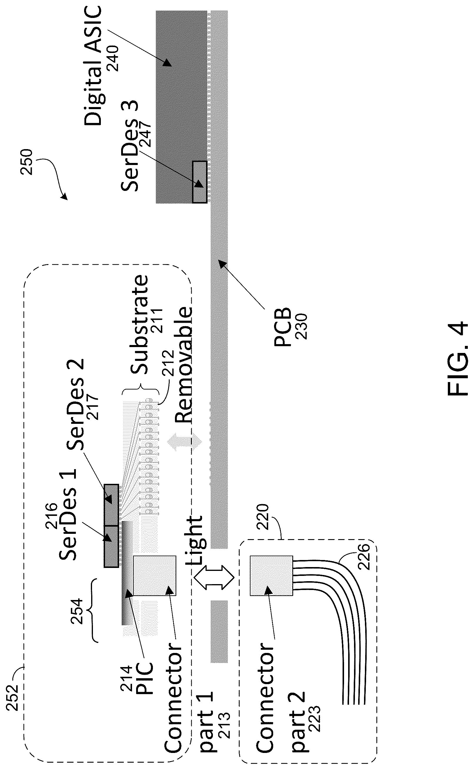 Patent US12101904 Figure 4 – Communication systems having pluggable optical modules