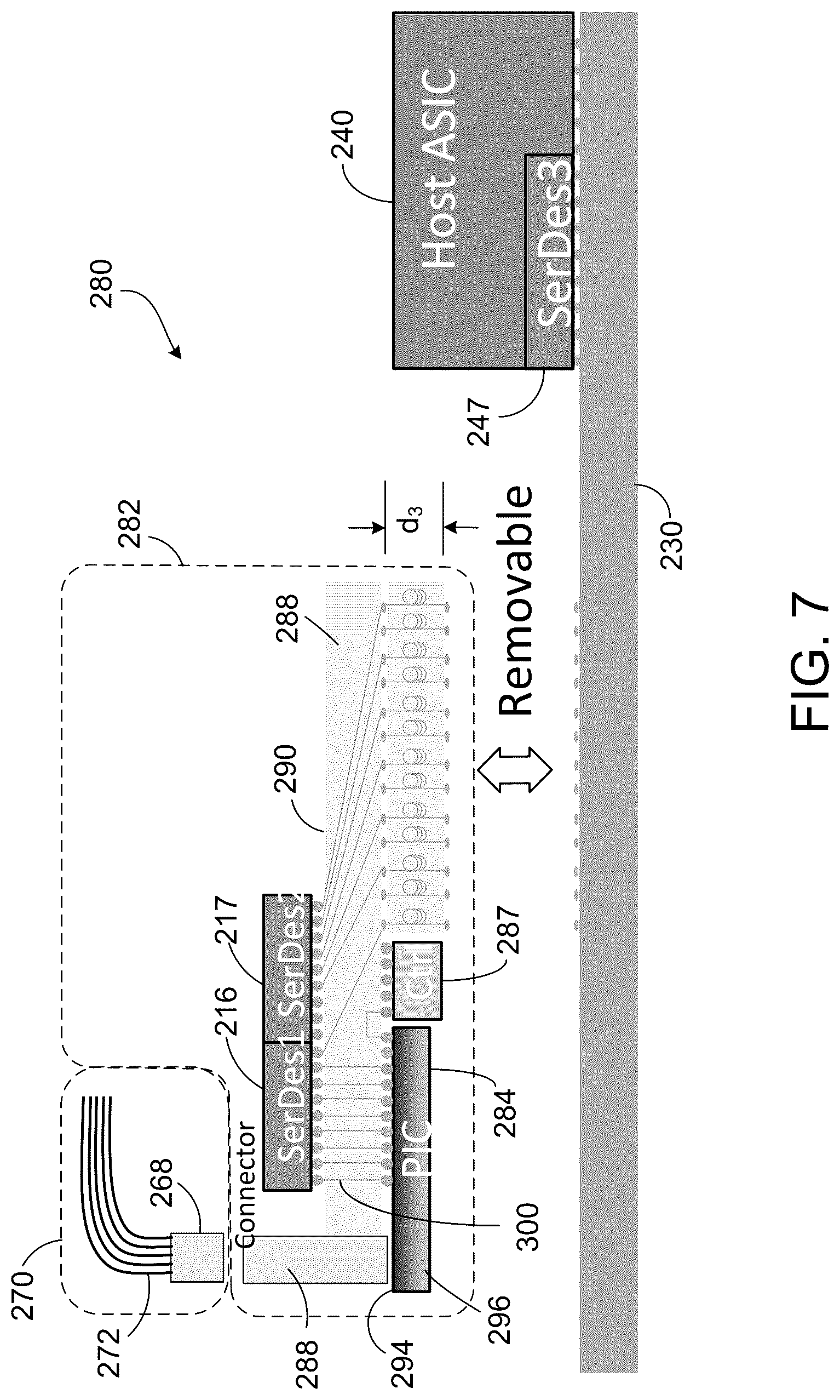 Patent US12101904 Figure 7 – Communication systems having pluggable optical modules