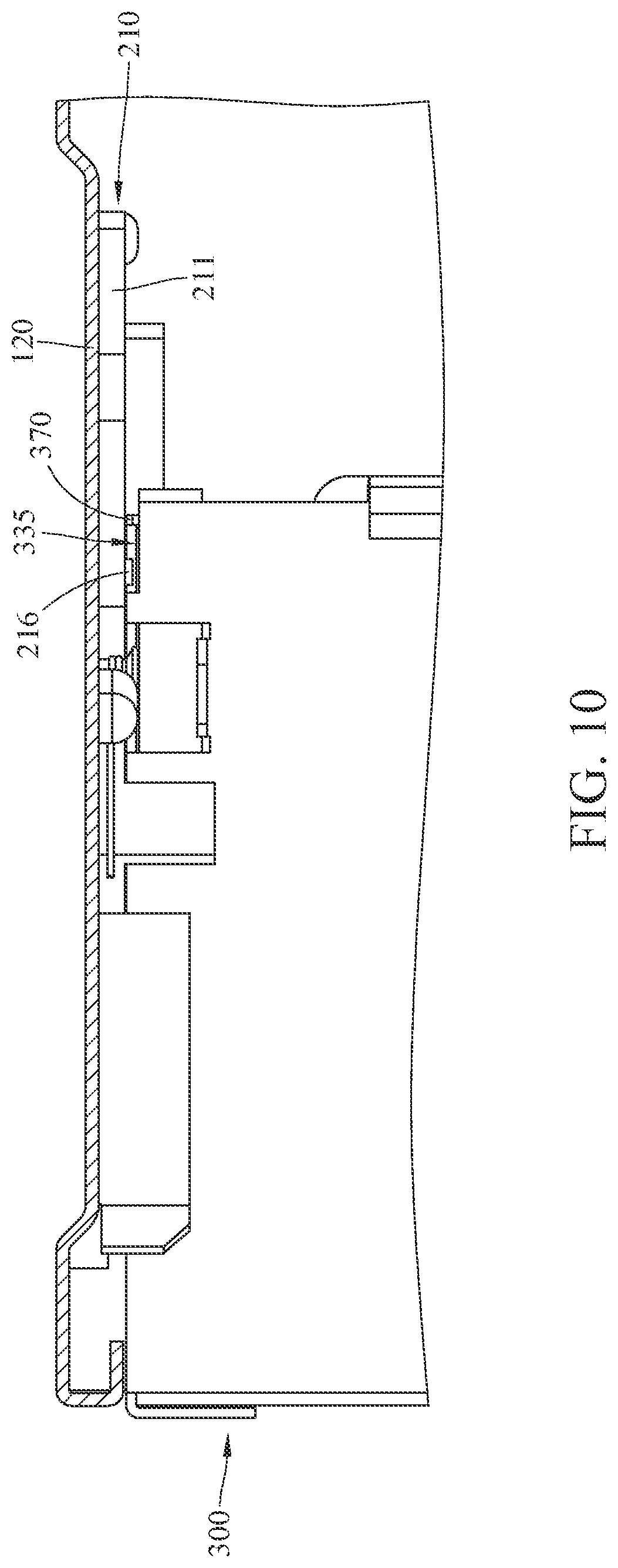 Patent US12101905 Figure 10 – Electronic device and quick release mechanism