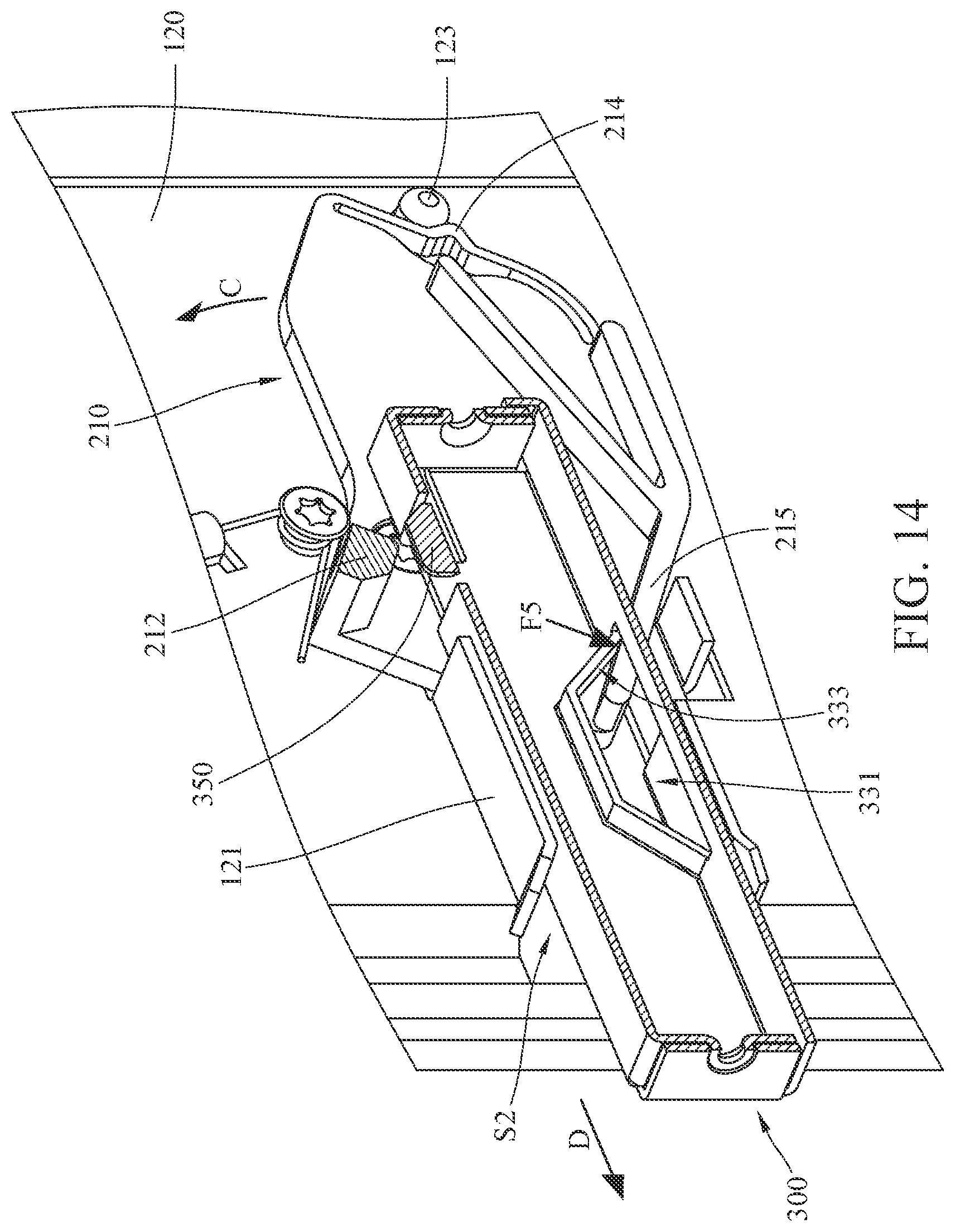 Patent US12101905 Figure 14 – Electronic device and quick release mechanism