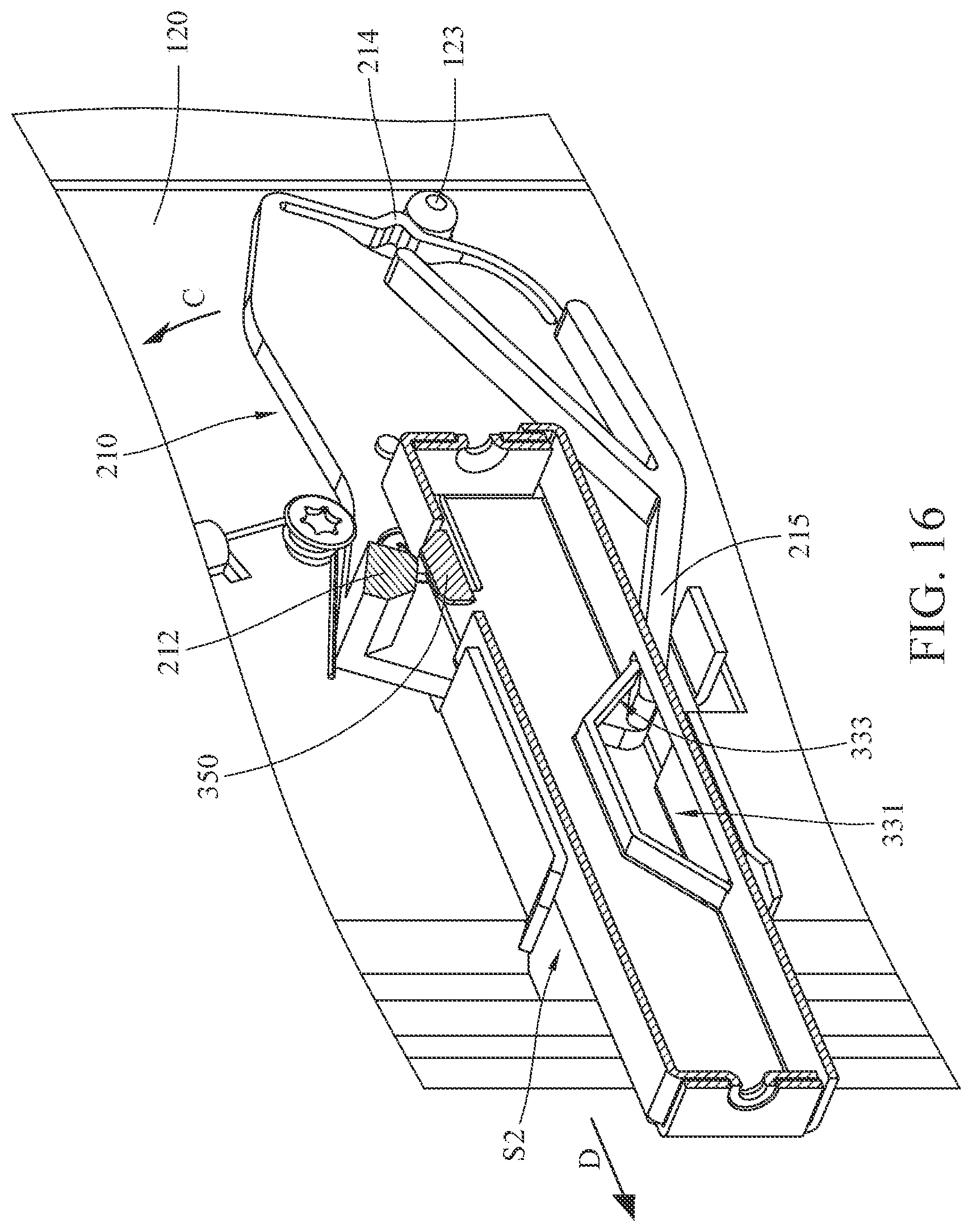 Patent US12101905 Figure 16 – Electronic device and quick release mechanism