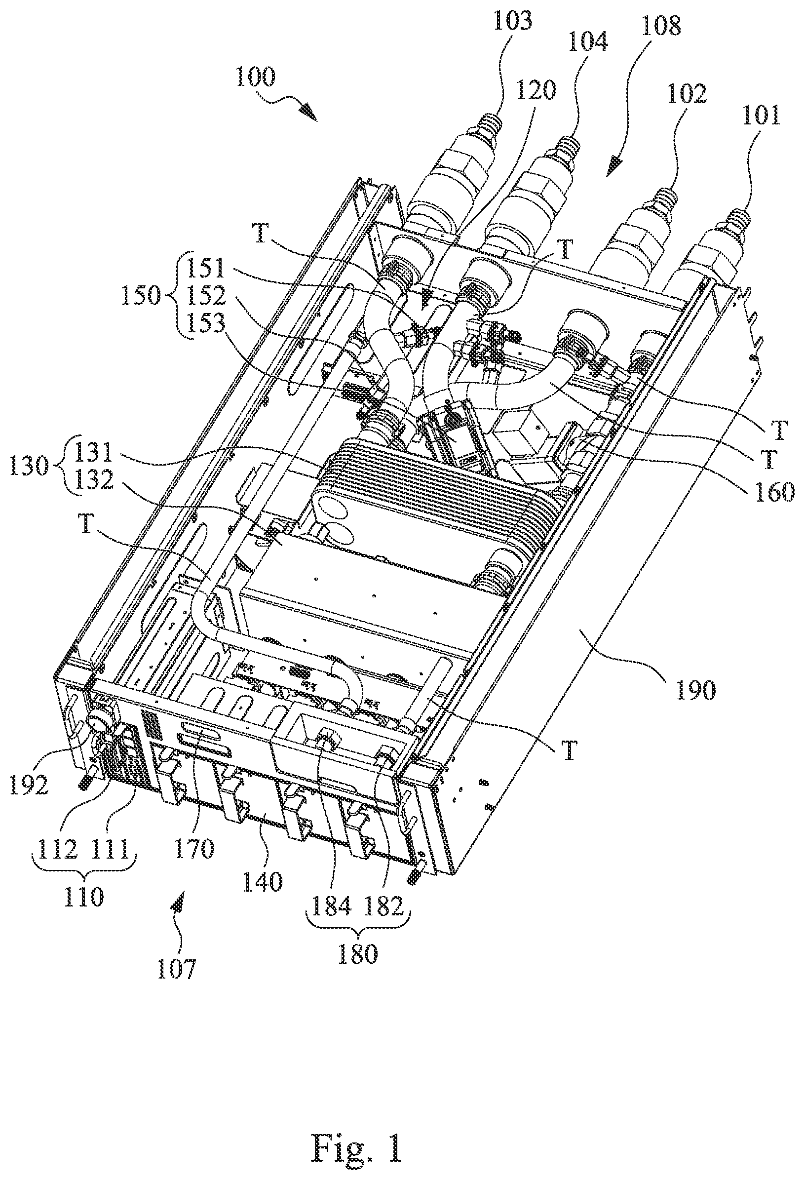 Patent US12101914 Figure 1 – Coolant distribution unit