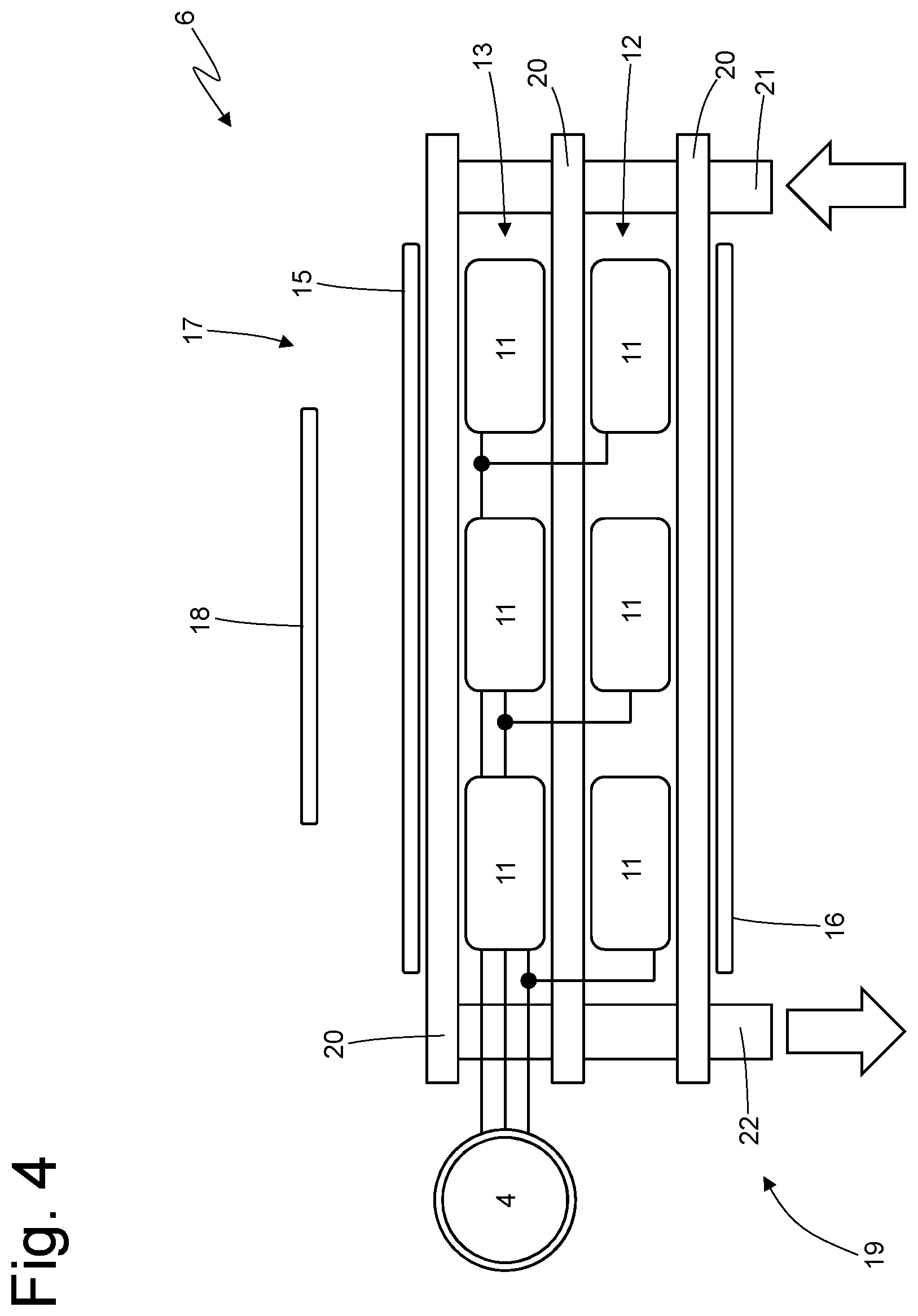Patent US12101916 Figure 4 – Compact electronic power converter to control at least one electric motor of a vehicle