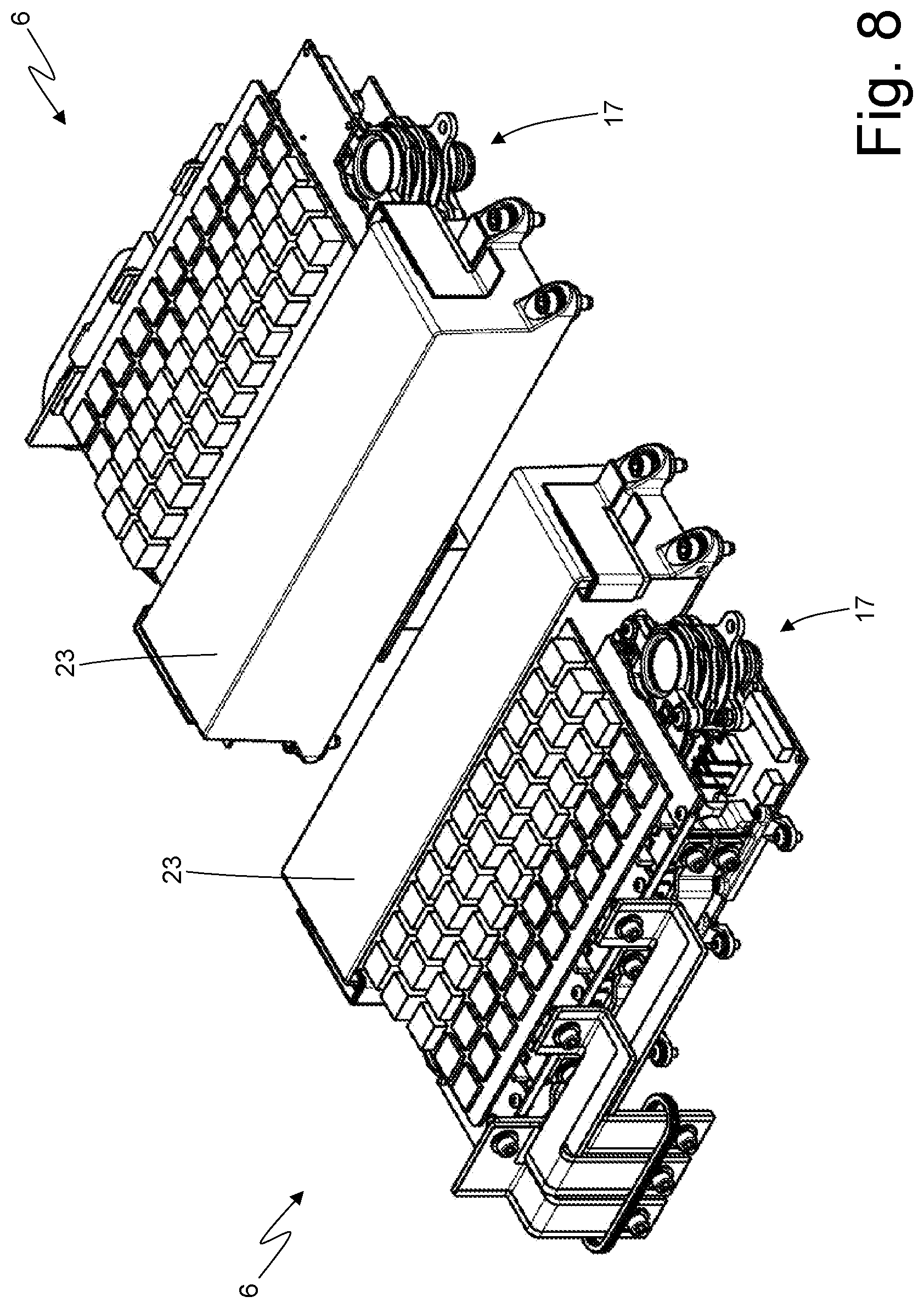Patent US12101916 Figure 8 – Compact electronic power converter to control at least one electric motor of a vehicle