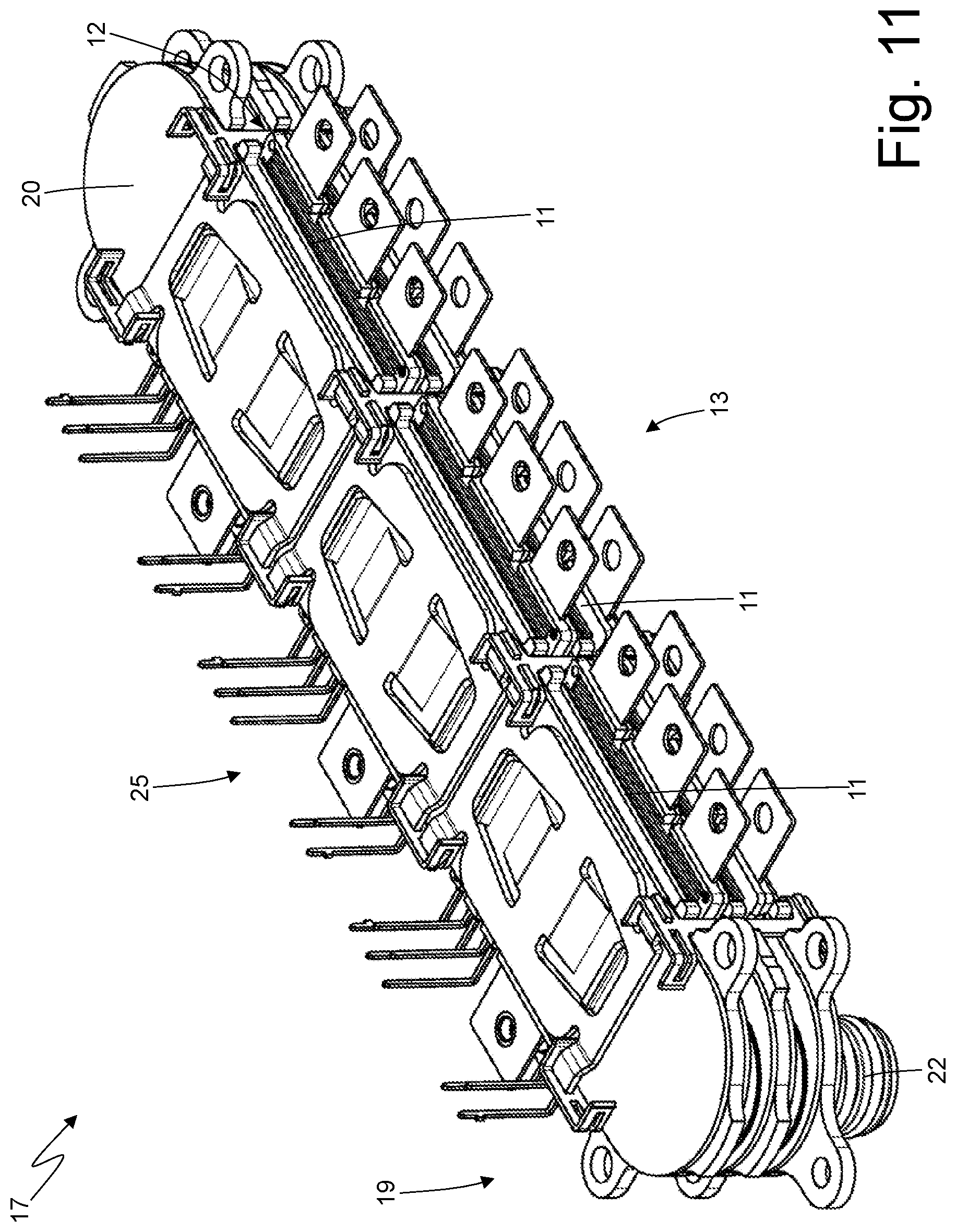 Patent US12101916 Figure 11 – Compact electronic power converter to control at least one electric motor of a vehicle