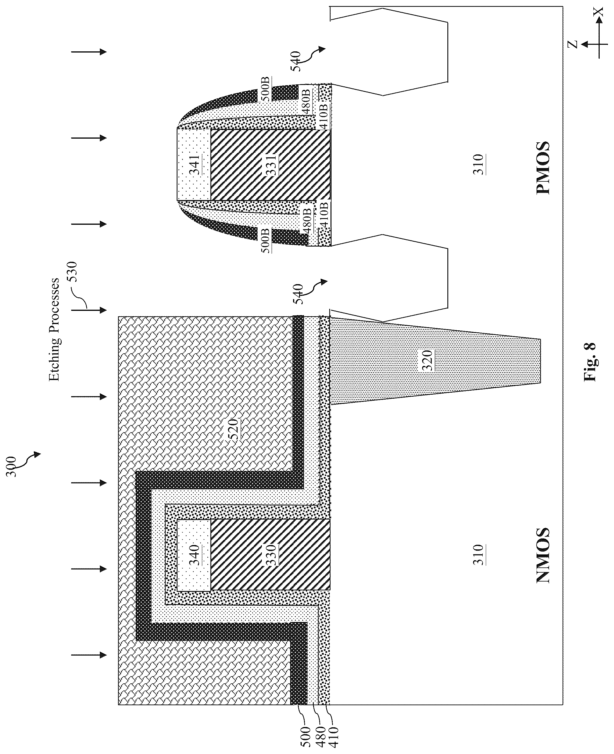 Patent US12101921 Figure 8 – SRAM speed and margin optimization via spacer tuning