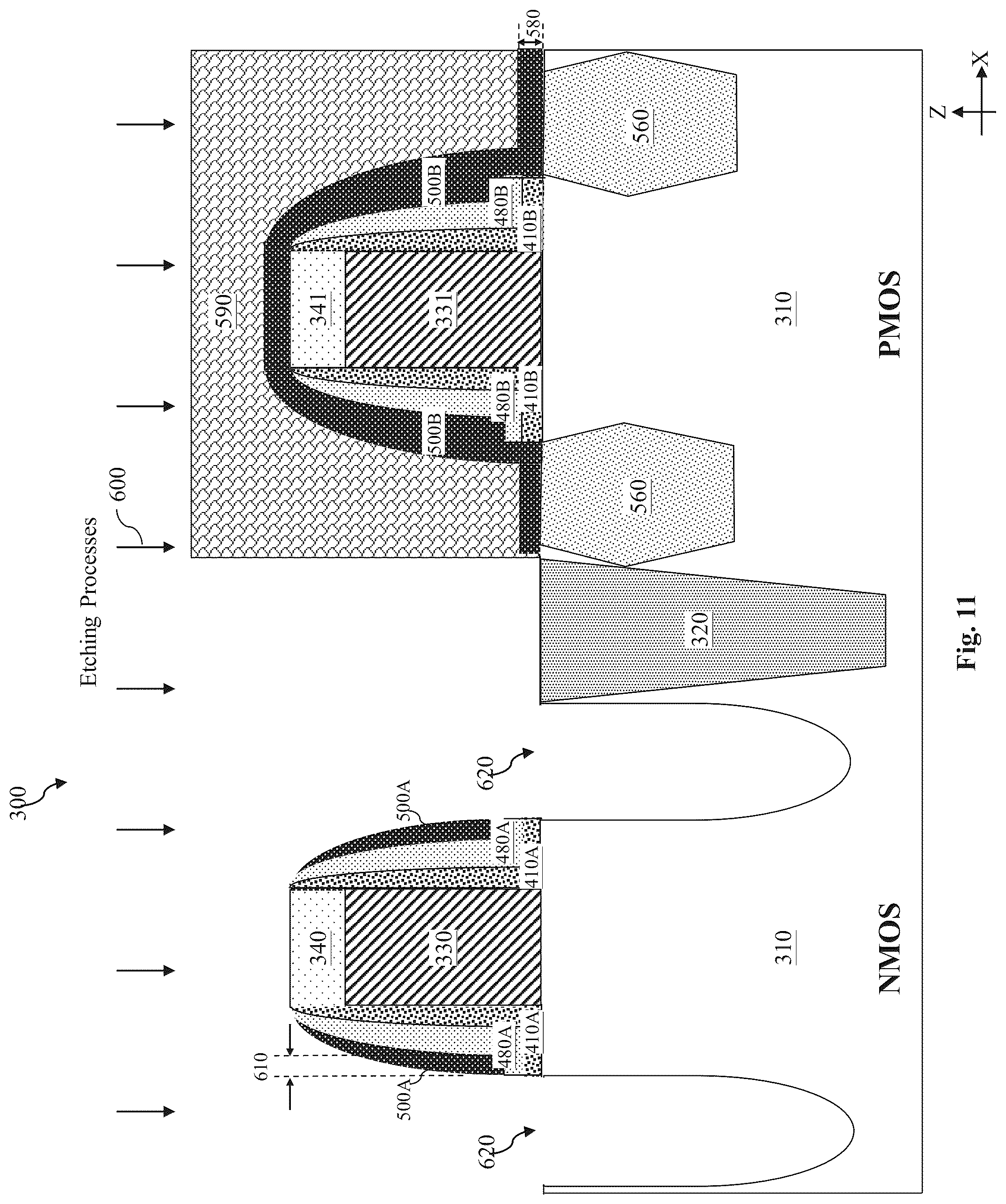 Patent US12101921 Figure 11 – SRAM speed and margin optimization via spacer tuning