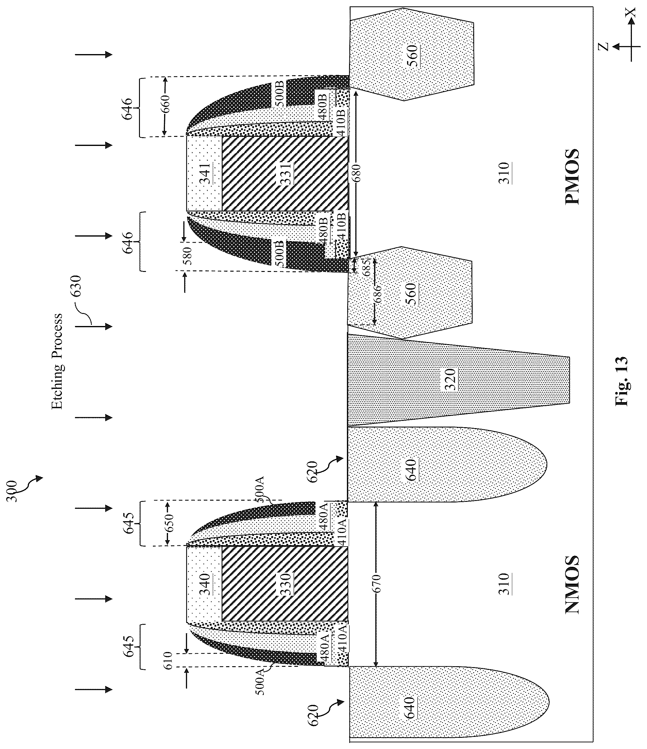 Patent US12101921 Figure 13 – SRAM speed and margin optimization via spacer tuning