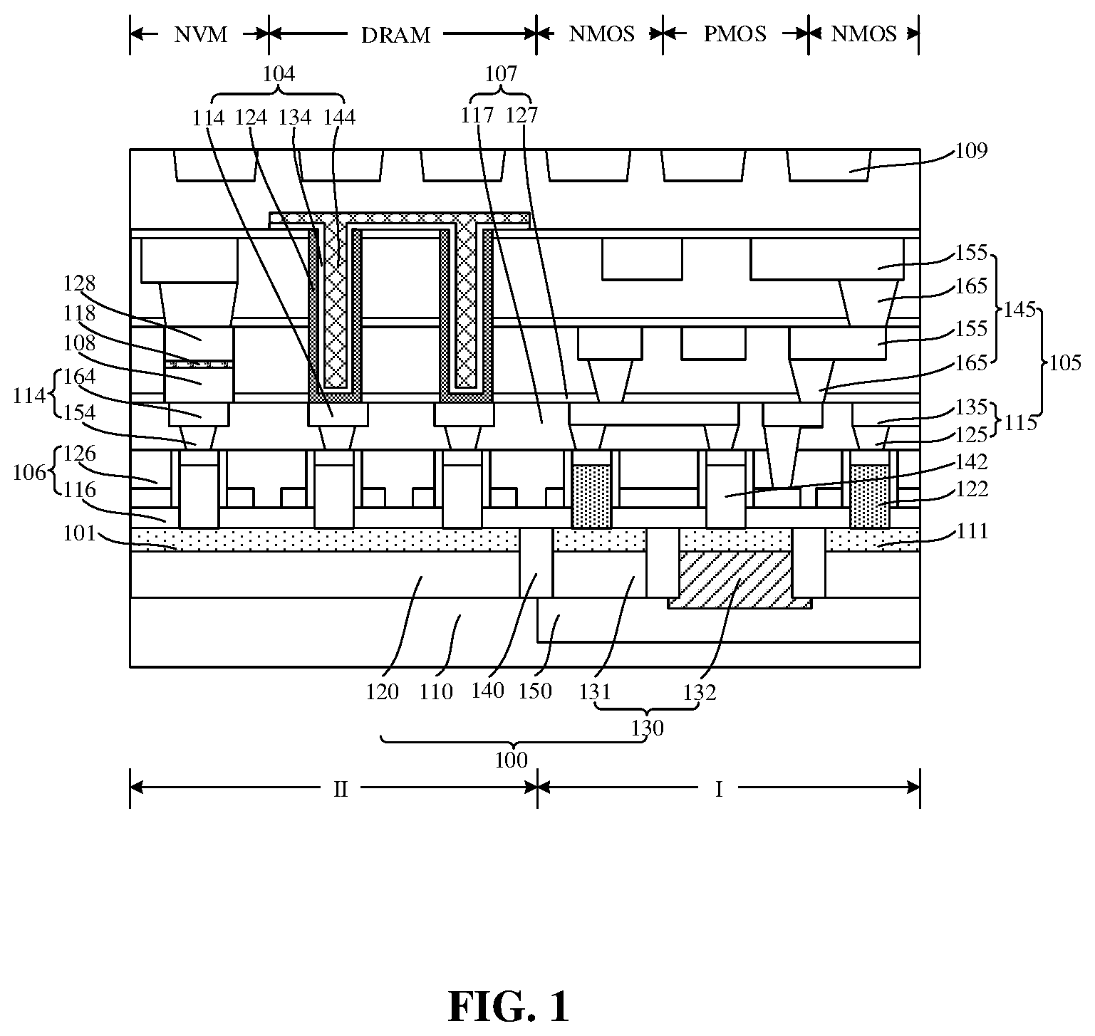 Patent US12101924 Figure 1 – Semiconductor structure and method for manufacturing same