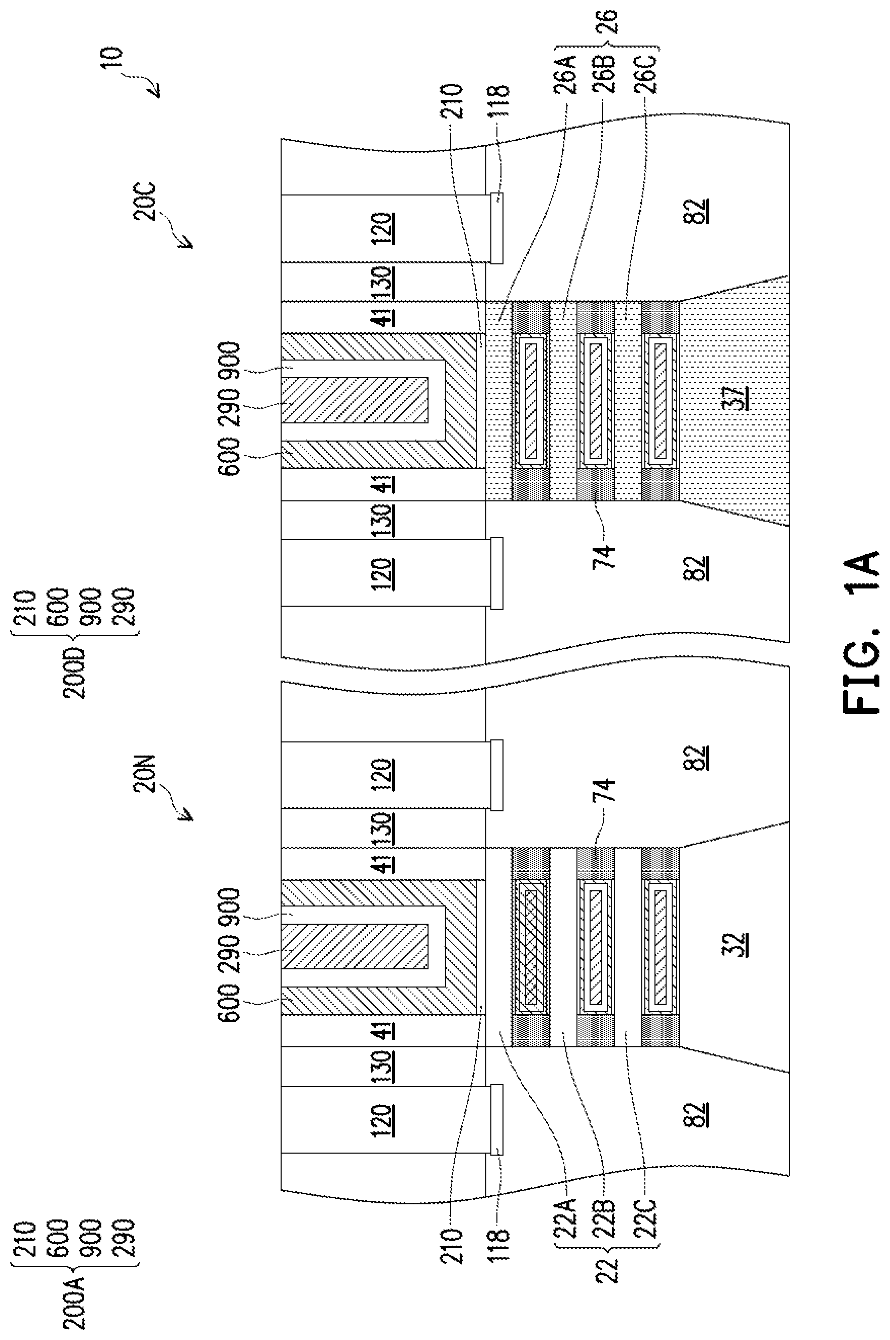 Patent US12101926 Figure 1 – Capacitor, memory device, and method