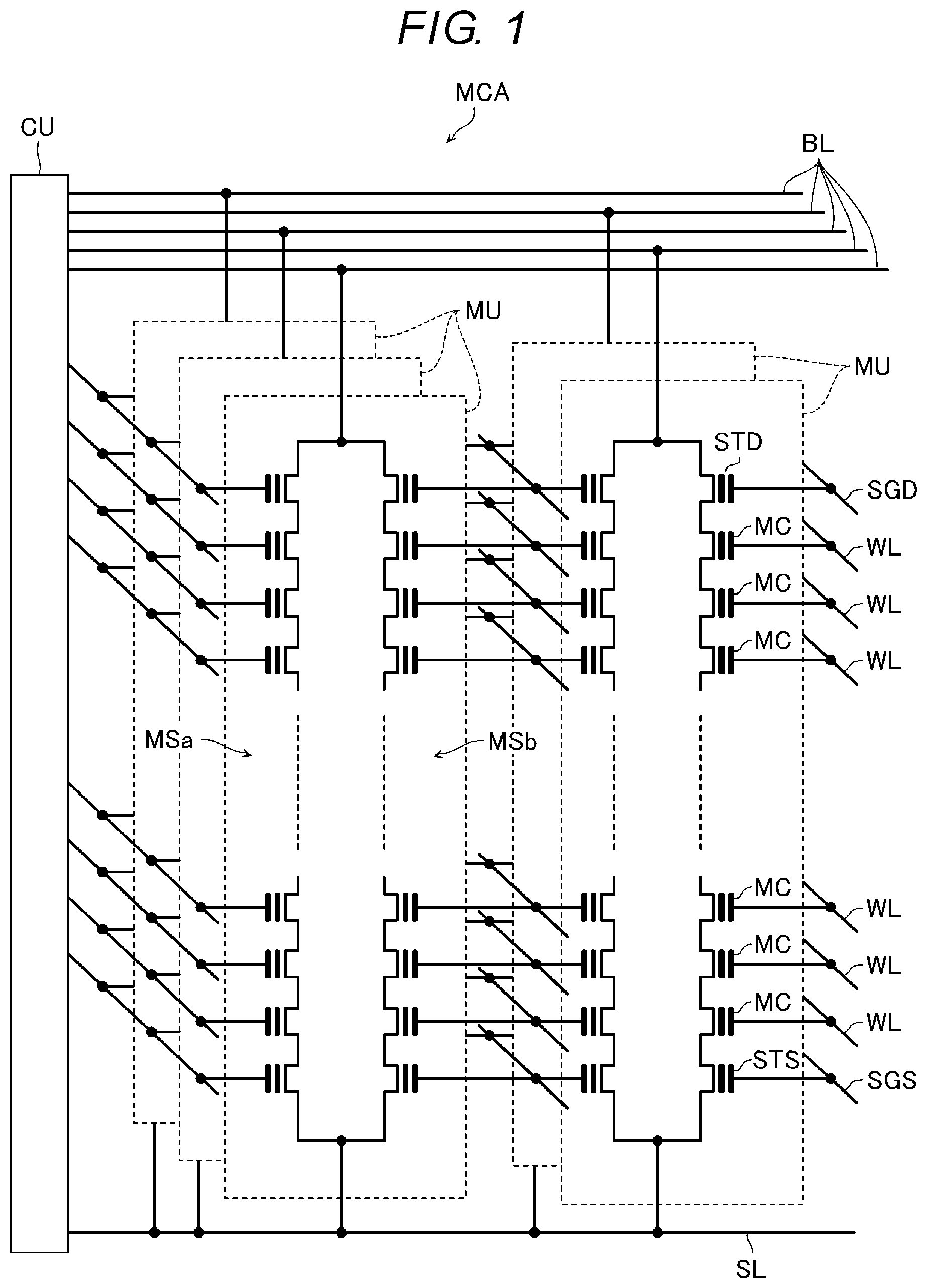 Patent US12101928 Figure 1 – Semiconductor storage device