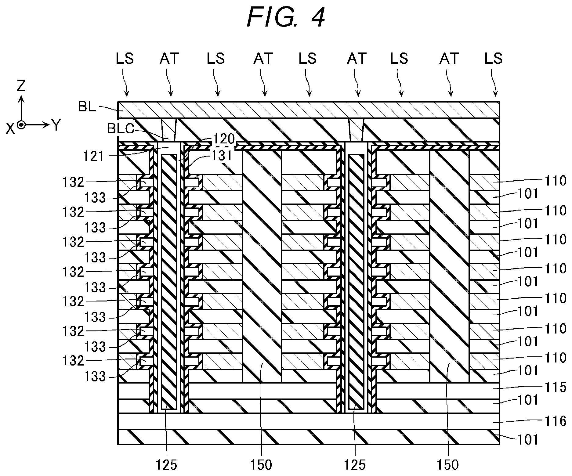 Patent US12101928 Figure 4 – Semiconductor storage device